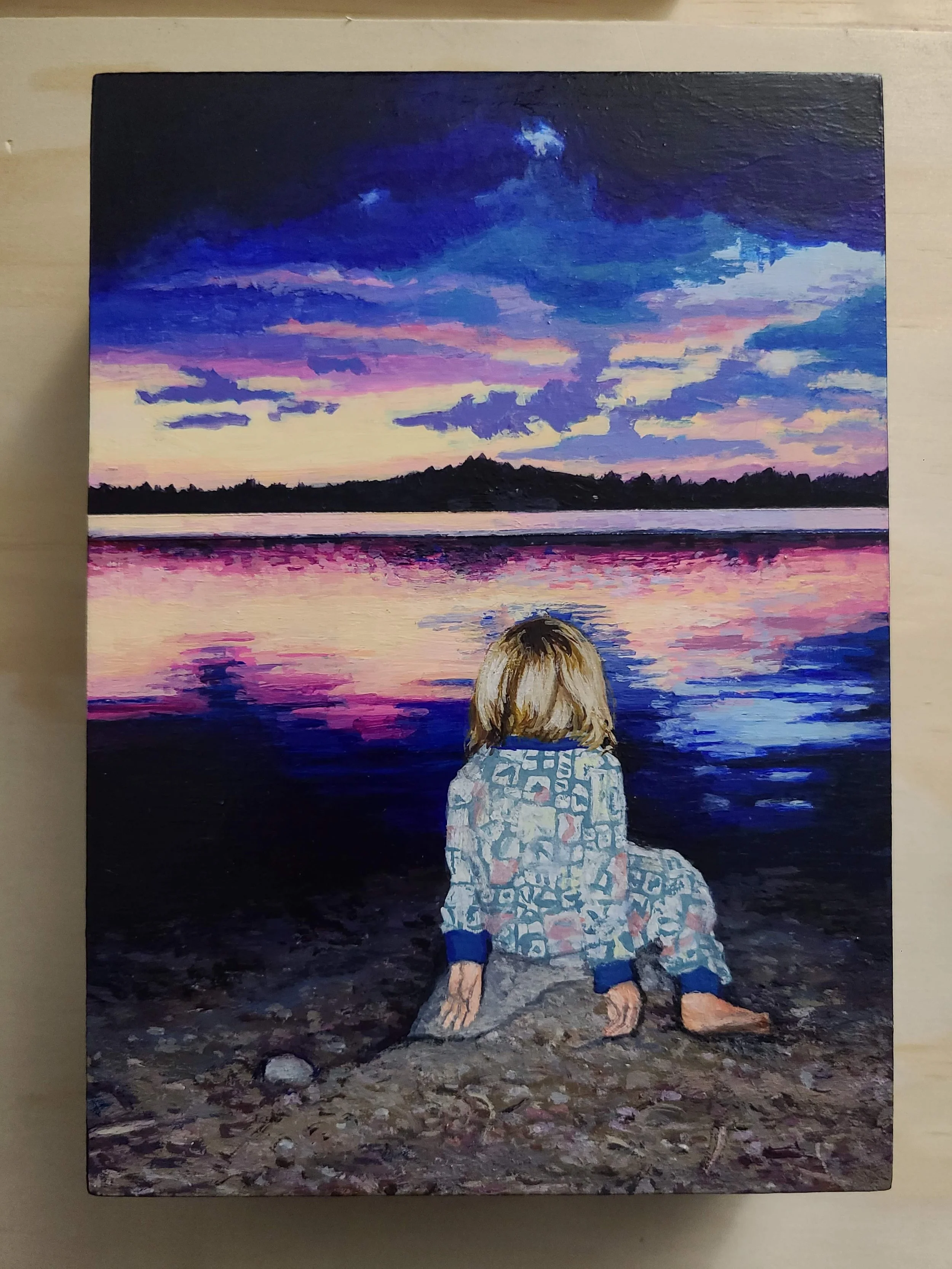 Childhood Memory - acrylic on wooden panel - 5x7 in. 2025