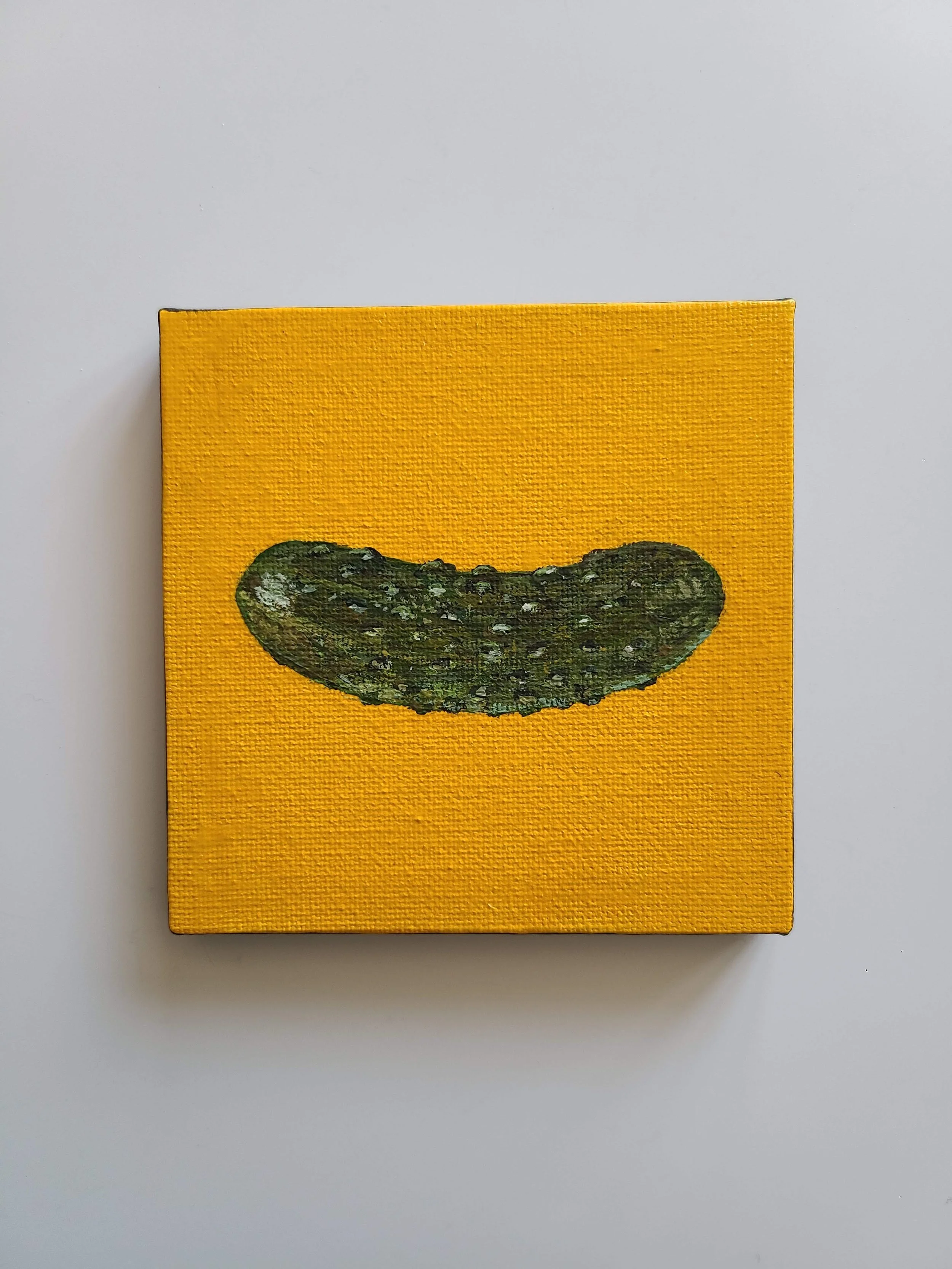 Pickle - acrylic on canvas - 4x4 in. 2025