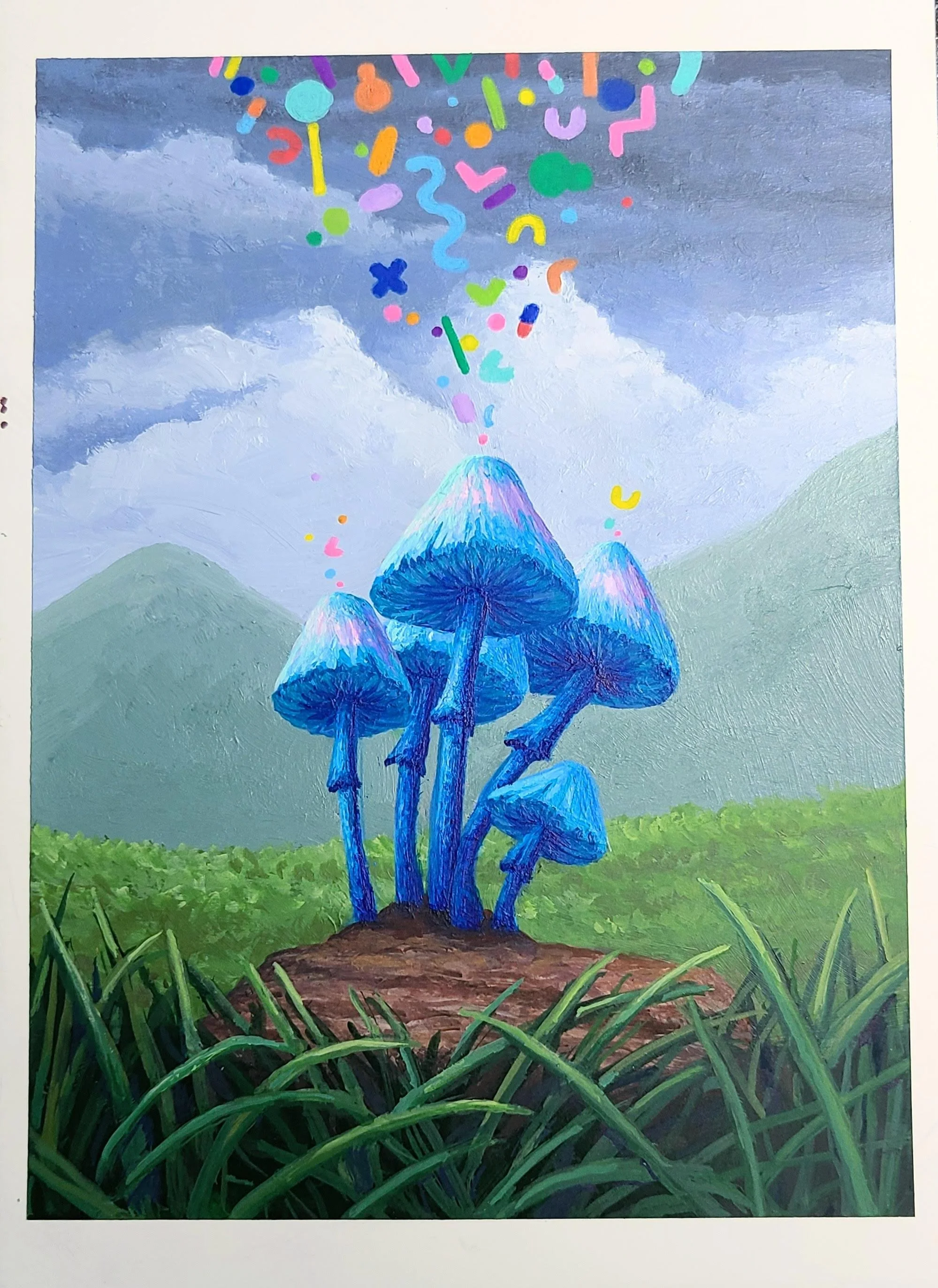 Common Side Effects - acrylic on paper - 4x6 in. 2025