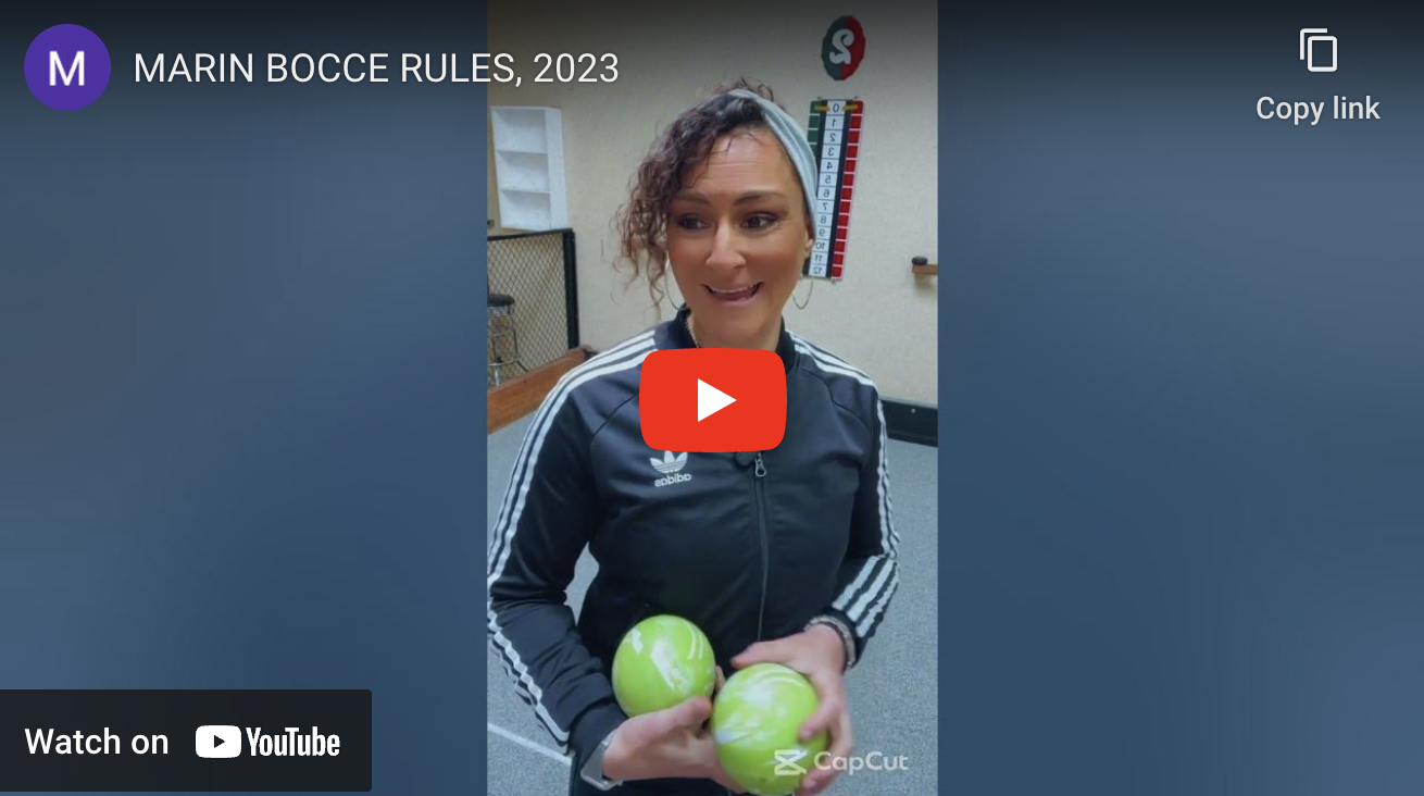 Marin Bocce Rules Overview Video