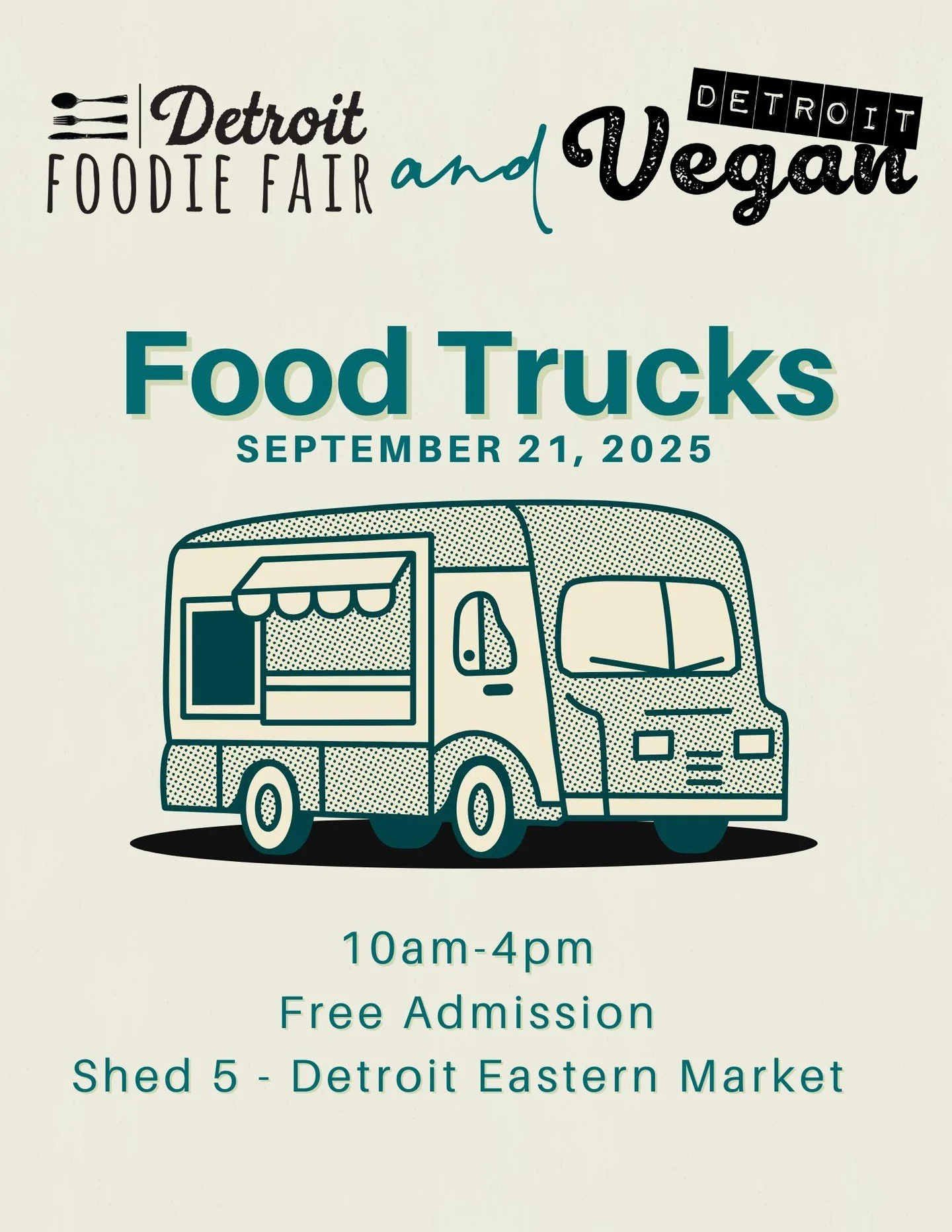 One of the best things about Eastern Market? The food trucks!

From savory bites and sweet treats to vegan favorites, they bring the flavor and fun to every event.

Taste what everyone&rsquo;s talking about at Detroit Foodie Fair + Detroit Vegan:
 📅