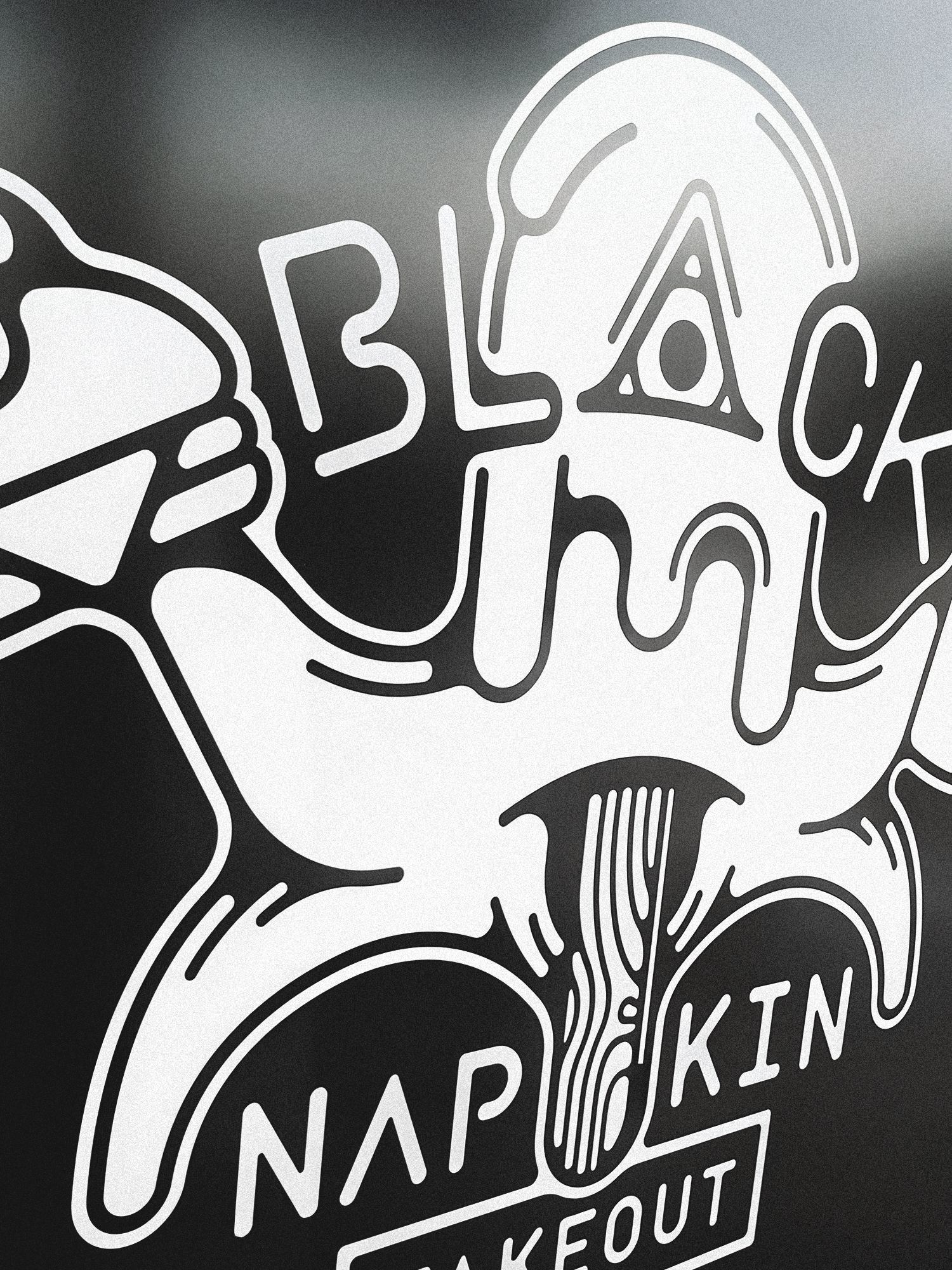 Black Napkin Takeout