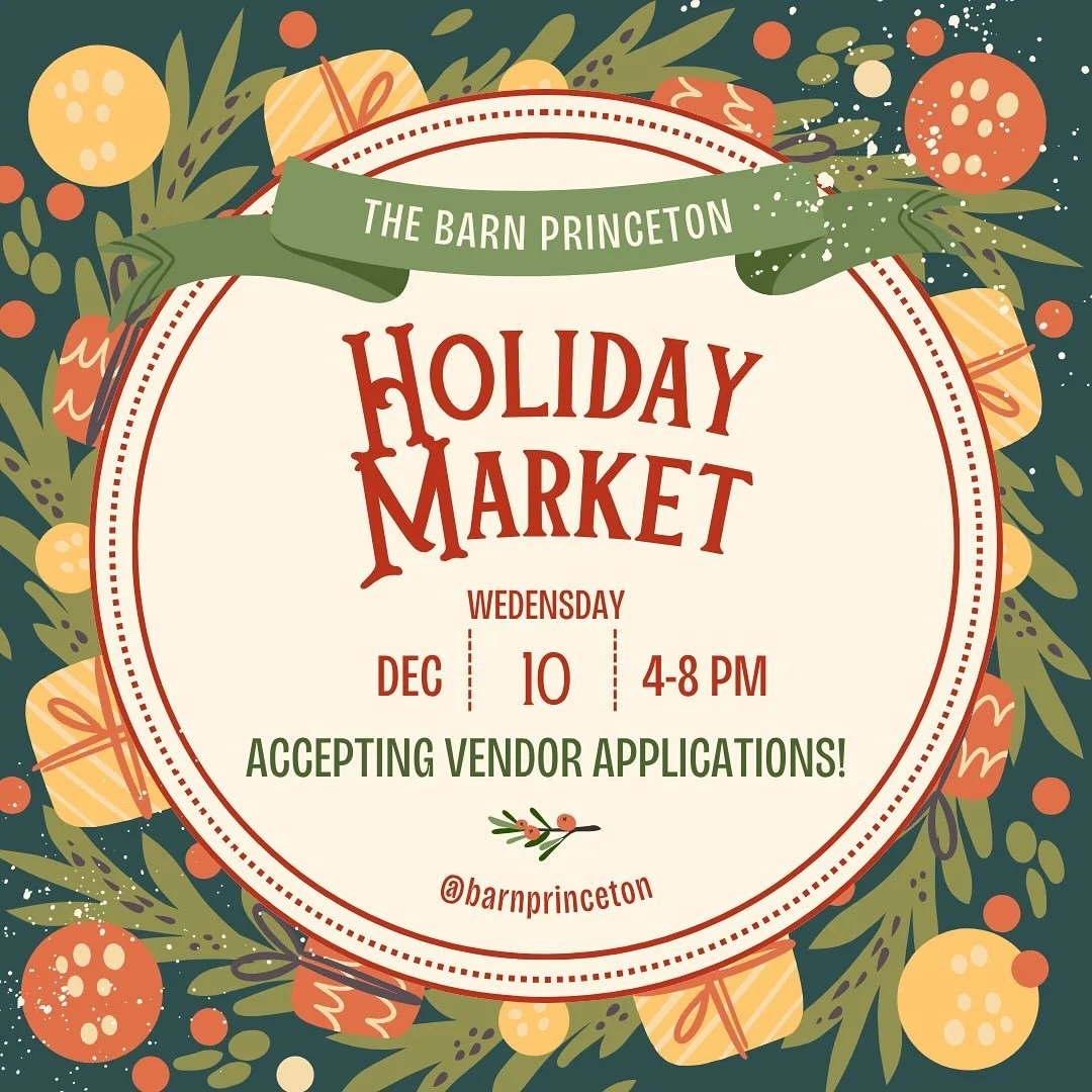 ACCEPTING VENDOR APPLICATIONS for
β¨The Barn’s Holiday Artisan Market β¨
(application link in bio)
Wrap up your holiday shopping and have a cozy evening at The Barn’s annual Holiday Artisan Market — where local makers, small bites, a