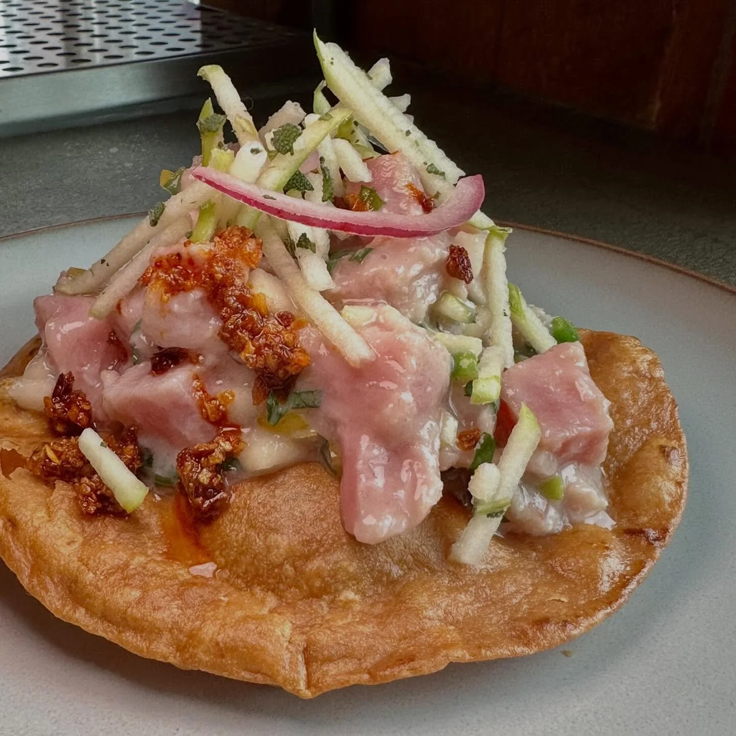 Specials 3/18&ndash;3/20

🥣 Soup: Thai Coconut Fish Curry 
 Lemongrass, onions, peppers, carrots, ginger, coconut milk, and curry

🐟 Tuna Ceviche Tostada
Ahi tuna cured in grapefruit, key lime, and lemon juices with honey, green apple, yellow bell 