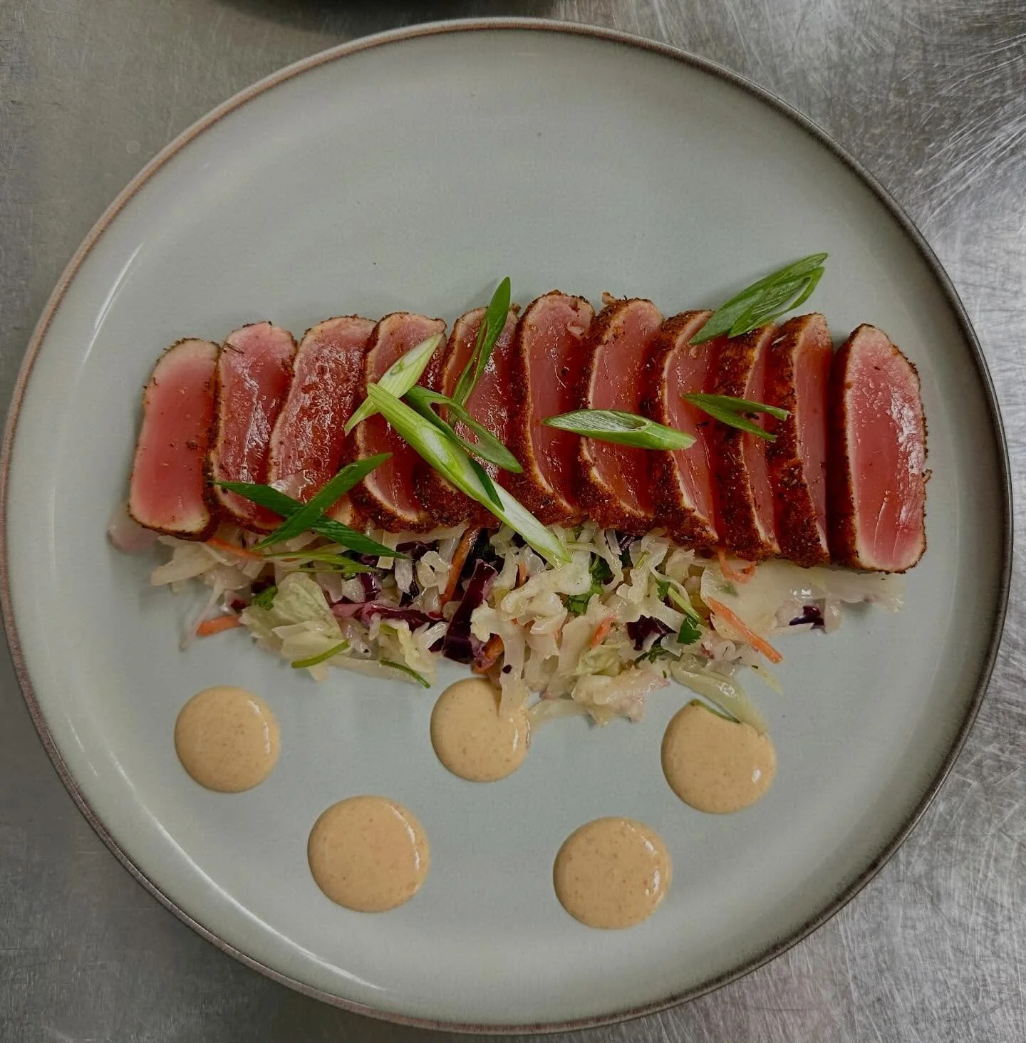 The Spring menu is such a show off 🤩

How pretty is this Cajun Seared Tuna? And it tastes even better than it looks!