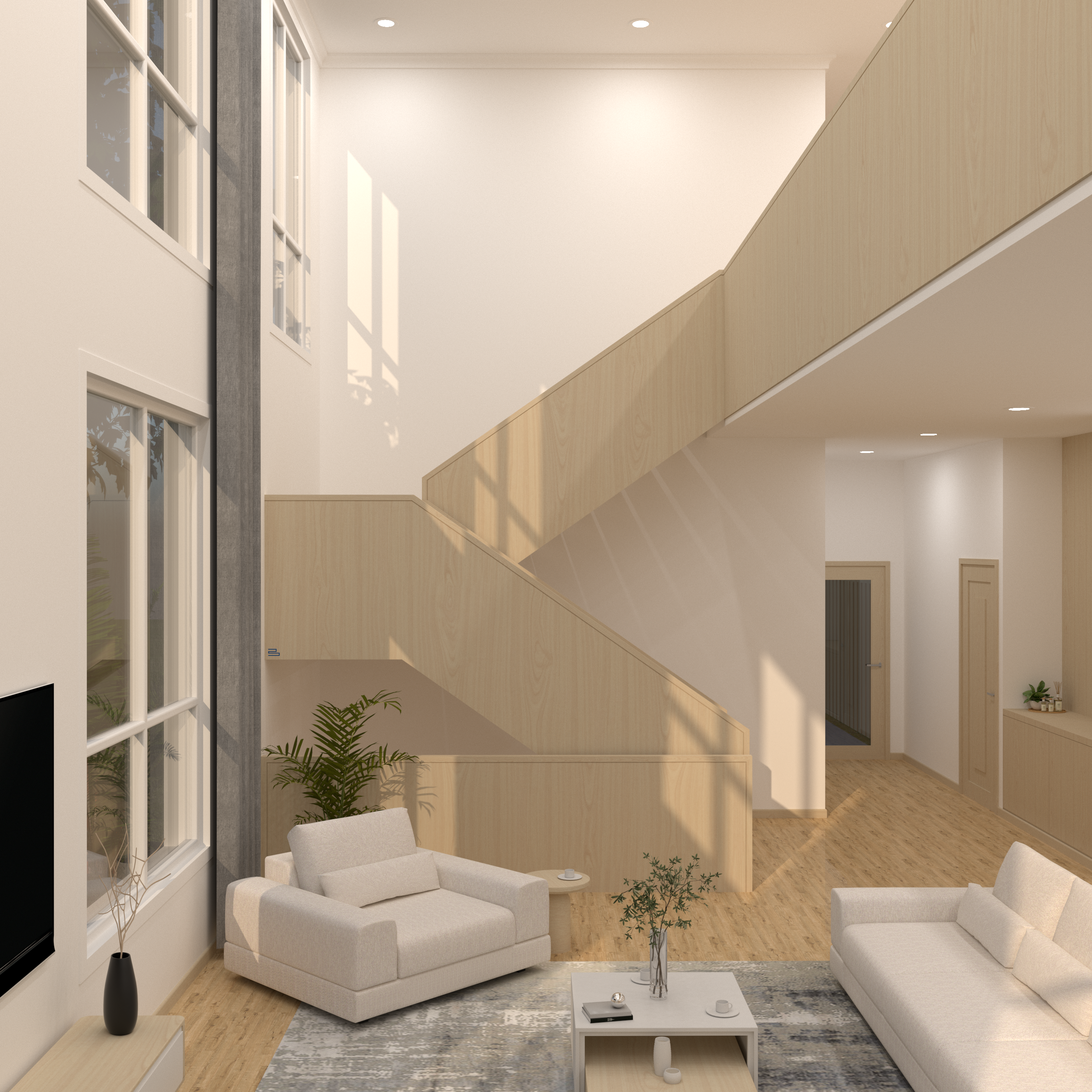 Halfwall Open Riser-Wood Stringer — Bolton Railings