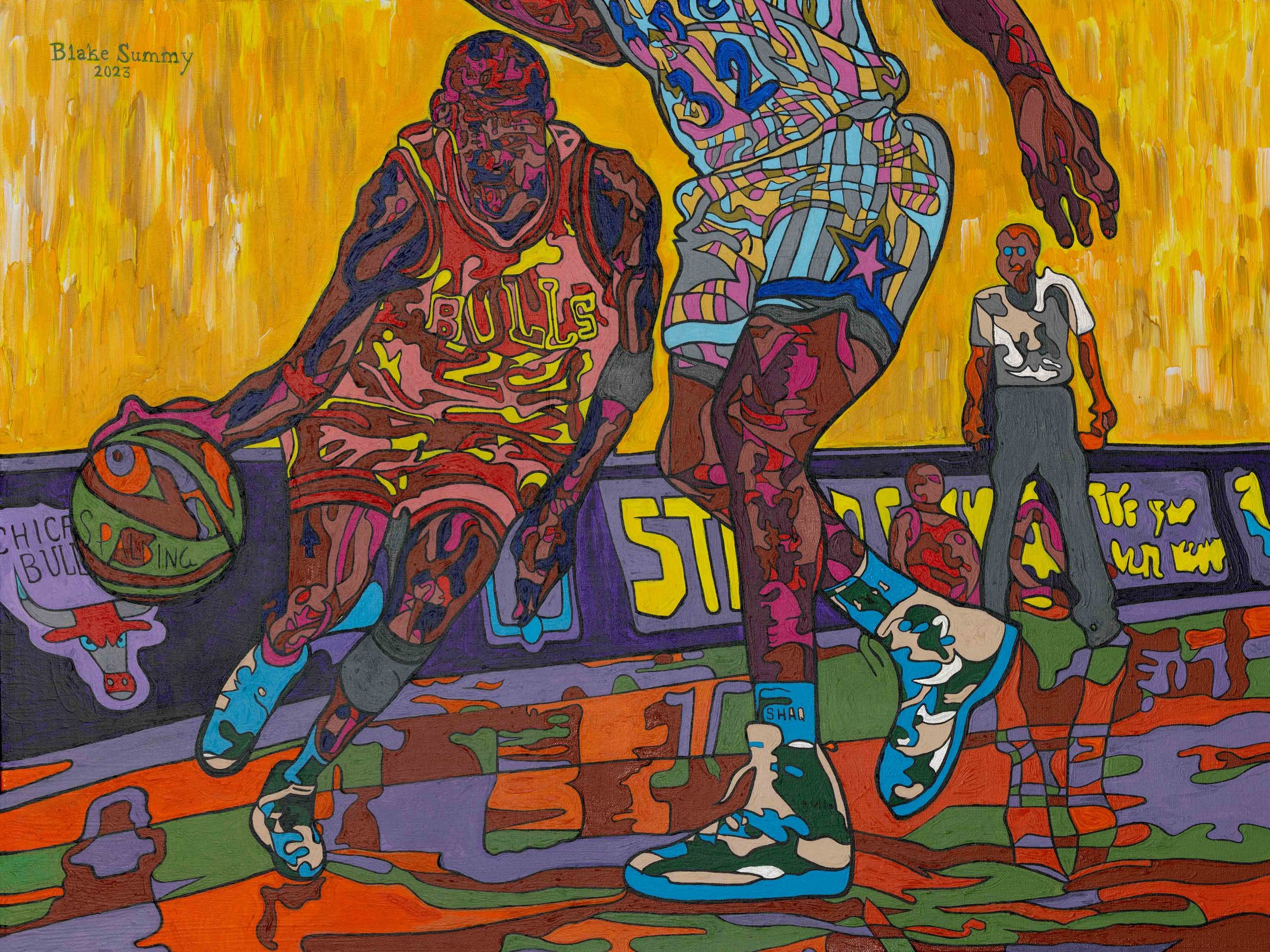 Michael Jordan - Abstract Painting