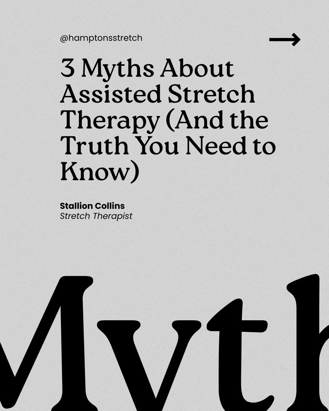 Three common myths, cleared up. Stretching is more powerful, more personalized and more supportive than most people realize.

#stretchtherapy #assistedstretching #stretchtherapist #wellness #wegotyourback