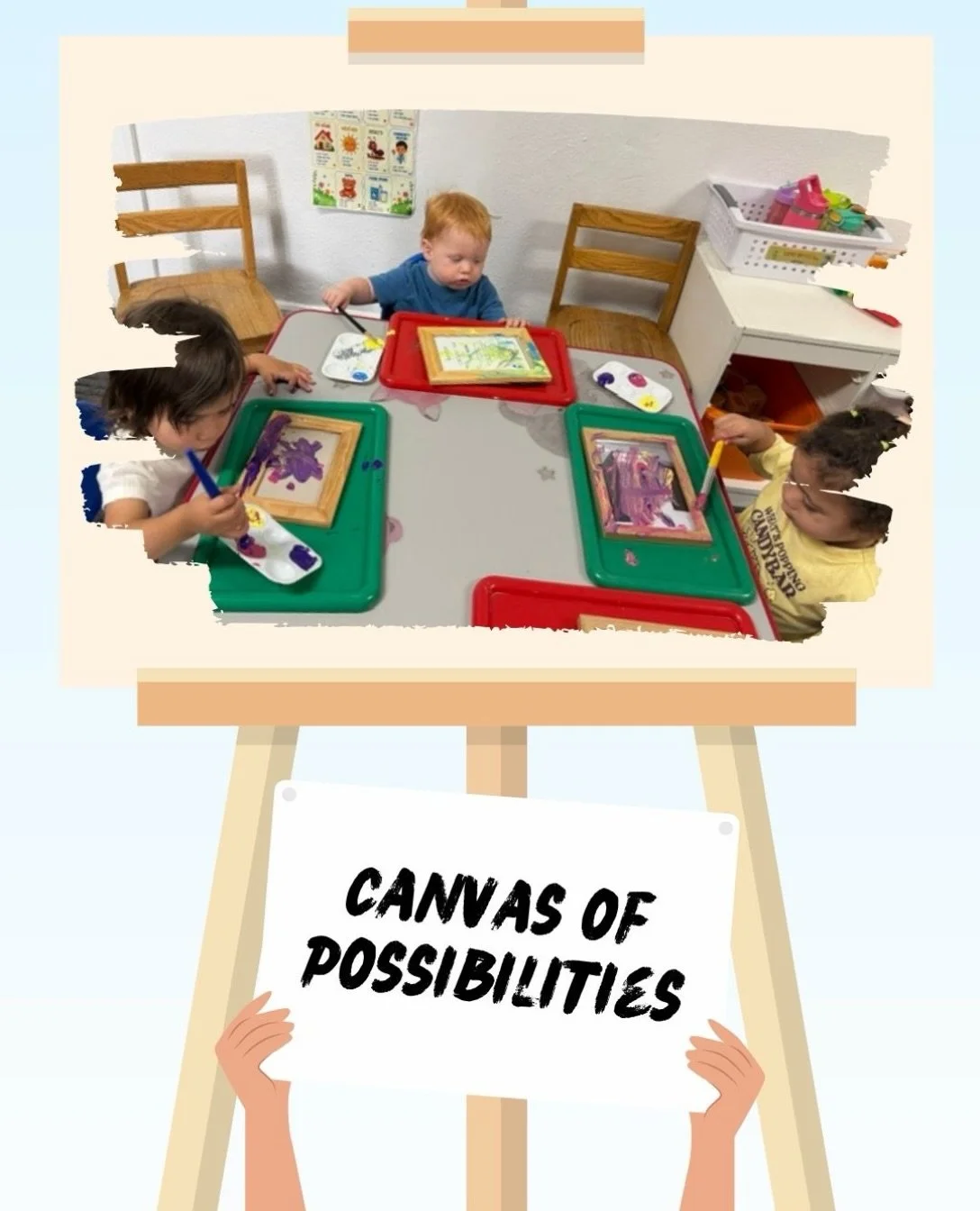 Little hands, big visions, and pure magic!

At Delaney Wright Fine Arts Preschool, we believe true self-expression begins with unlimited freedom to create. On a blank canvas, there are no rules, no templates, and no wrong steps. When children paint, 