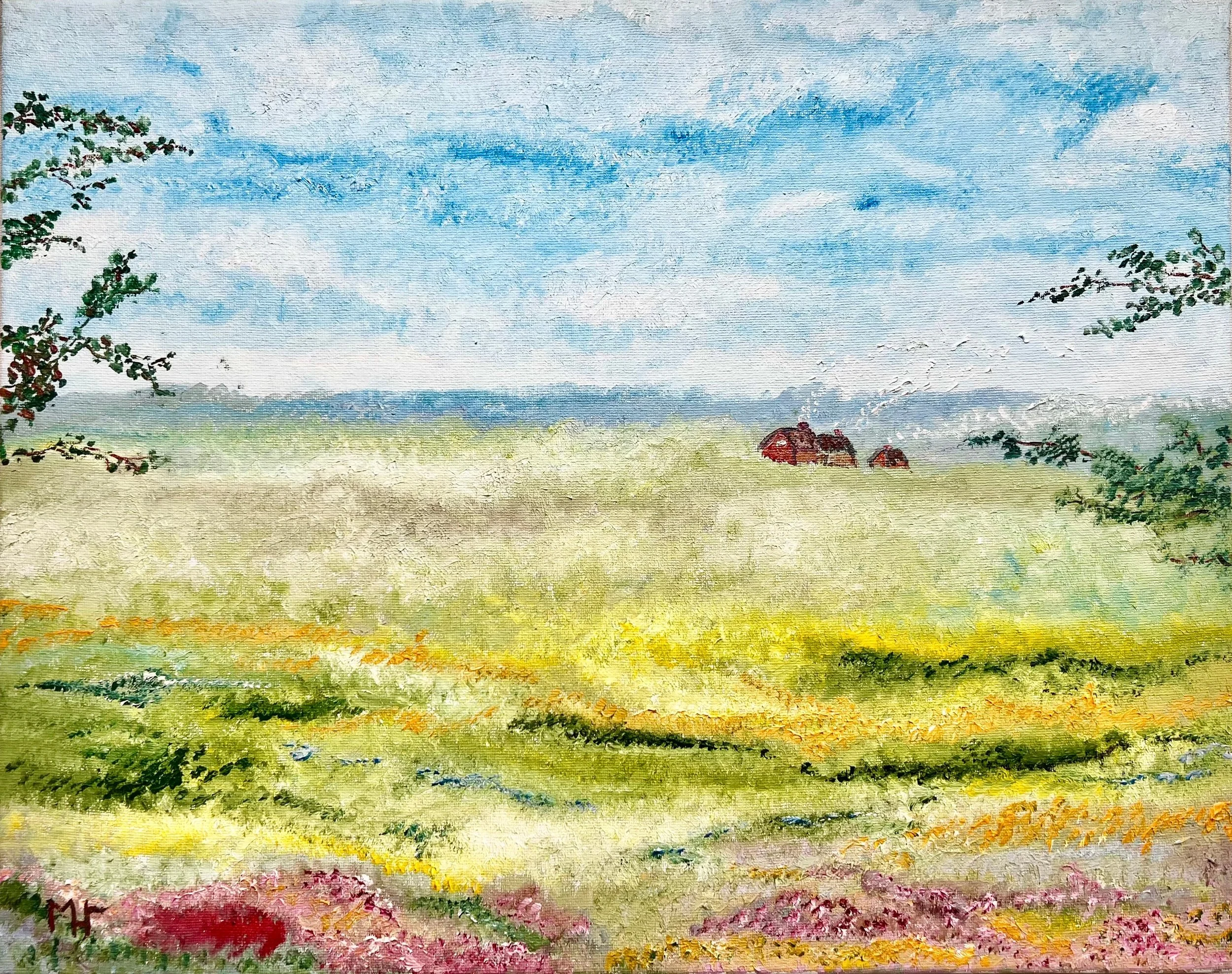Charolette's Field, Oil on Canvas, 16" x 20"  $400 @ 2026