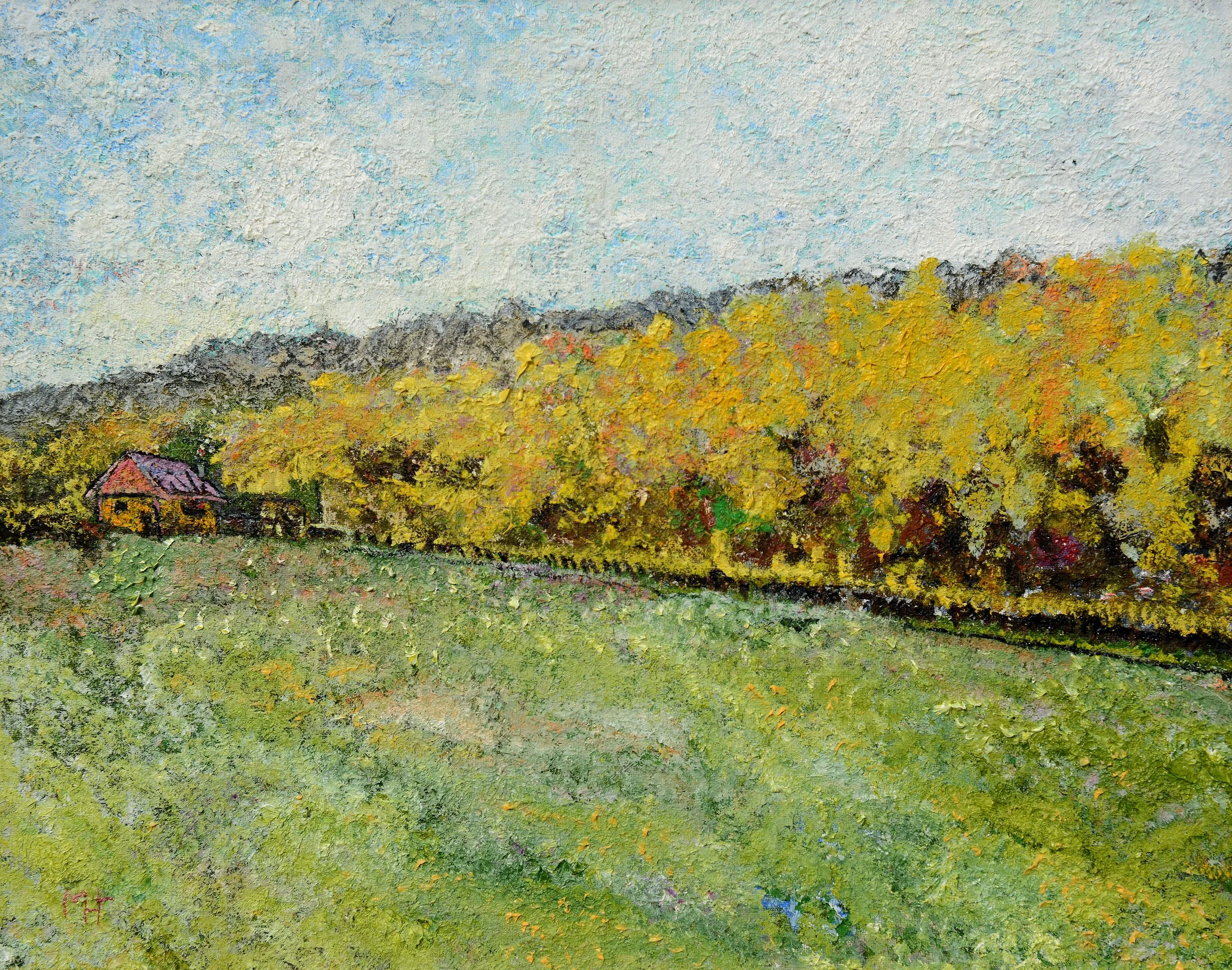 The Ranch, Oil on Canvas Panel, Art Board 16" x 20" in 21" x 25" Frame, $400 
@ 2026