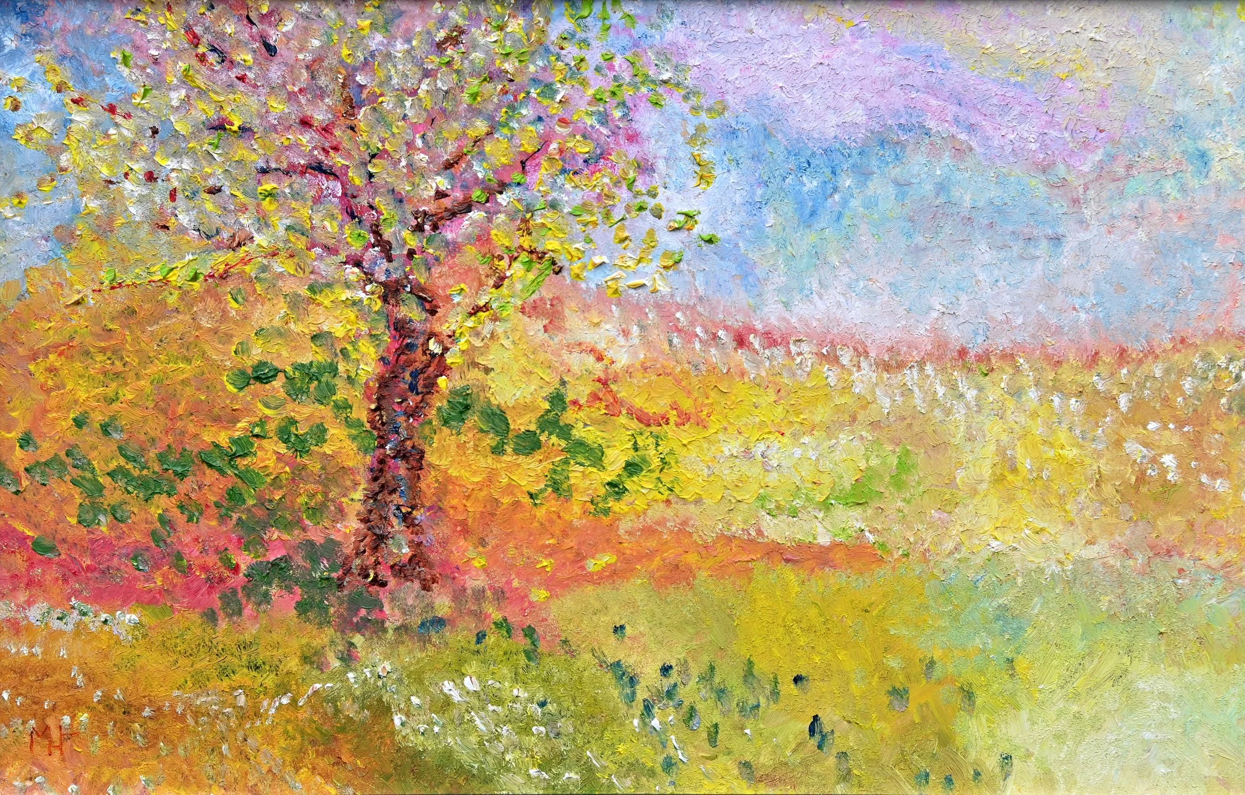 For G Seurat,  Oil on Board,  16 1/2" x 20 1/4"  Framed, @ 2025
