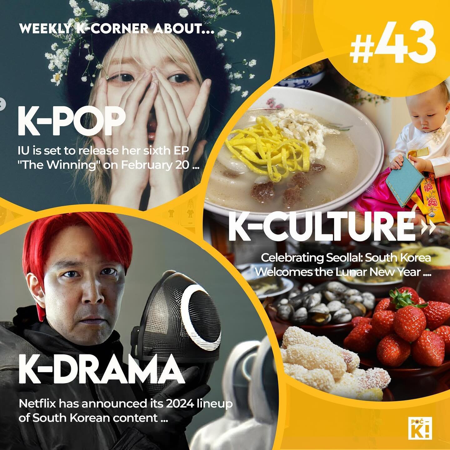 Your bi-weekly dose of K-news is here!~ 💛💛💛

#prague #praha #korean #kpop #kpopcz #iu #btsv #v #taehyung #newjeans #hyein #lovewinsall #lunarnewyear #seollal #hanbok #squidgame2 #akillerparadox #sonsukku #chickennugget #ryuseungryong #kimyoojung #