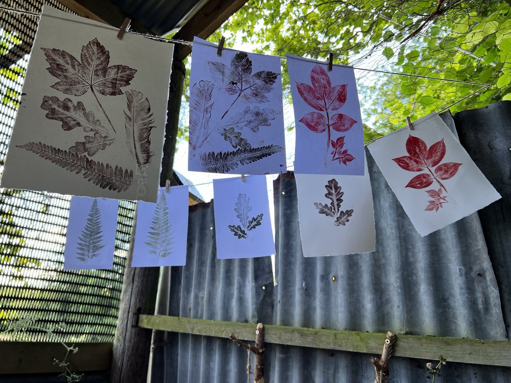 Joy-Farms-Surrey-art-botanical-printing-workshop-prints-drying.JPEG