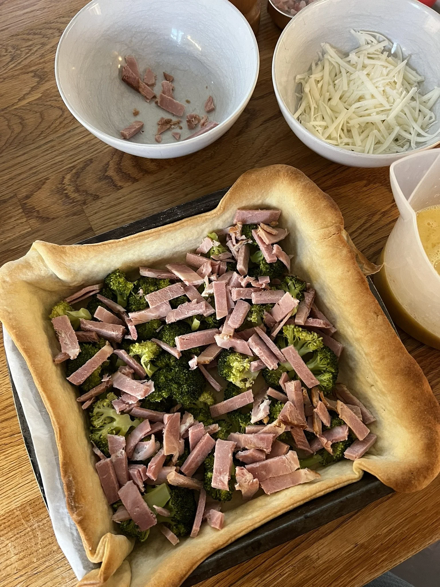 Easy ham brocoli quiche dairy free recipe
