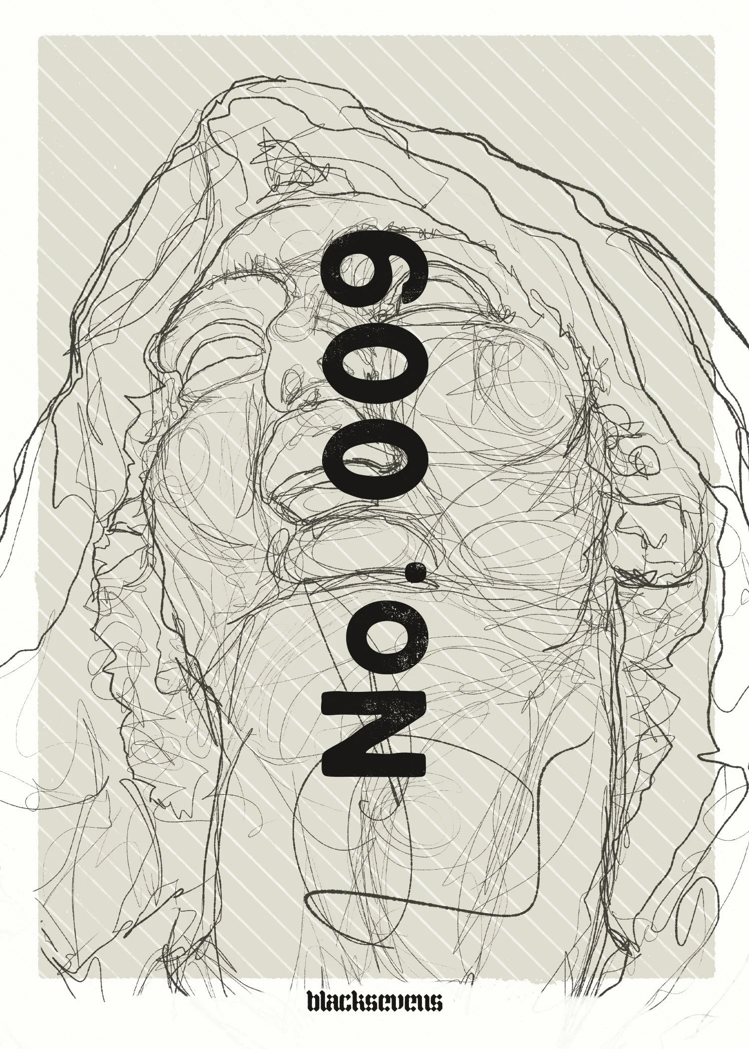 Elsewhere, Alive. No. 009 / Sketch (2026) by Blacksevens / Cristian Whitney explores transformation, consciousness, and art beyond the body—blending digital and handmade expression.