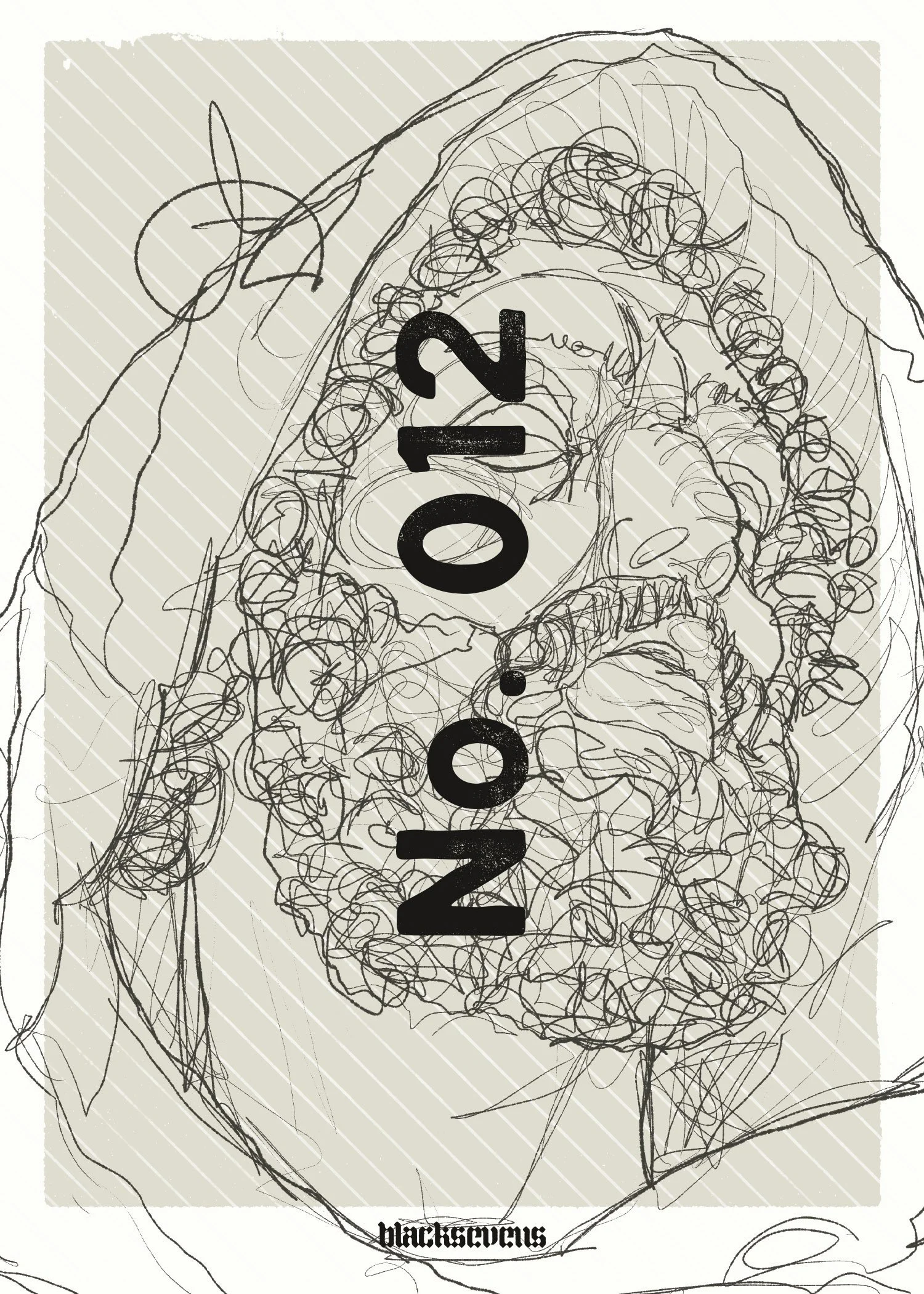 Elsewhere, Alive. No. 012 / Sketch  (2026) by Blacksevens / Cristian Whitney explores transformation, consciousness, and art beyond the body—blending digital and handmade expression.