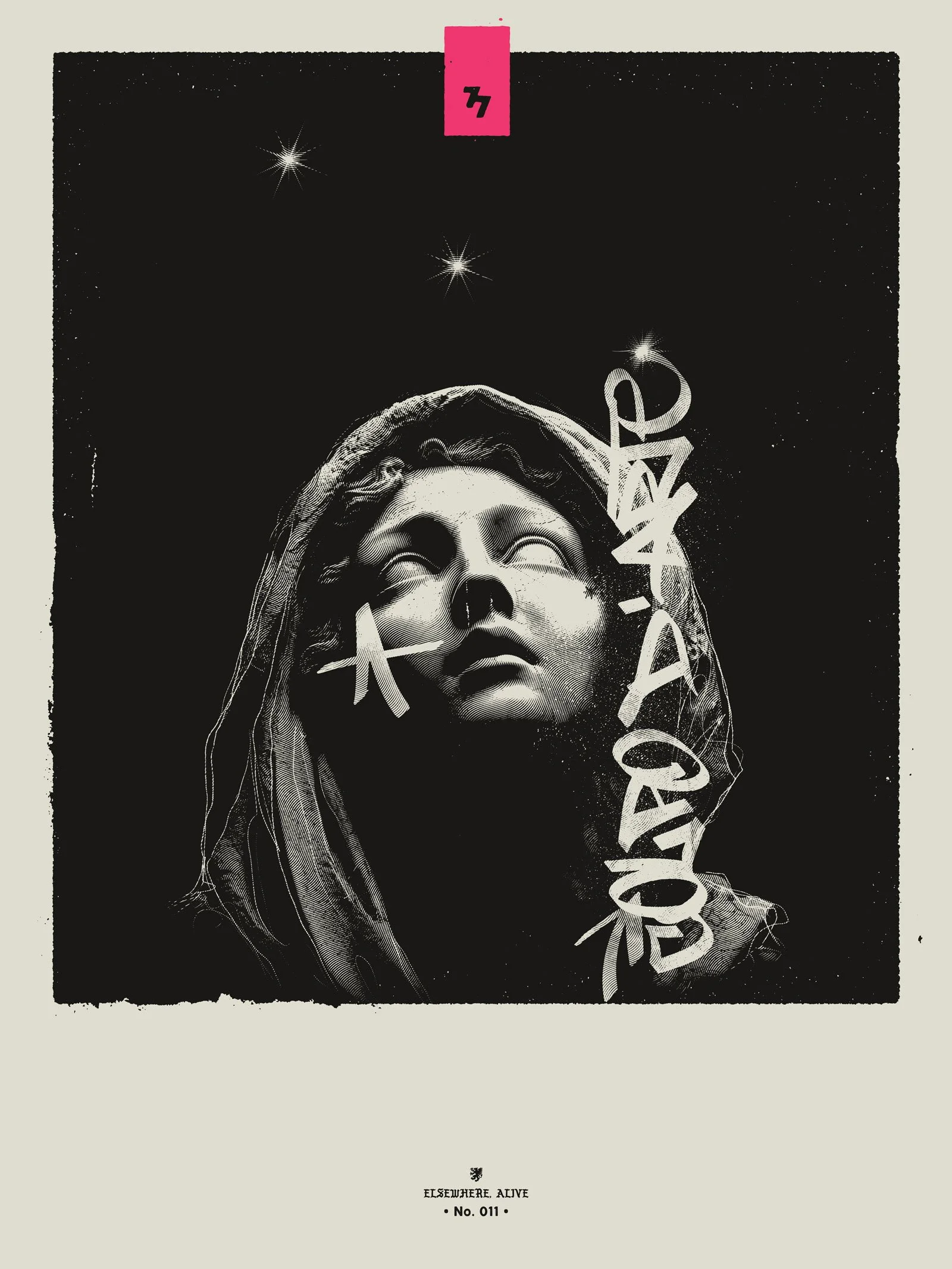Elsewhere, Alive. No. 011 (2026) by Blacksevens / Cristian Whitney explores transformation, consciousness, and art beyond the body—blending digital and handmade expression.