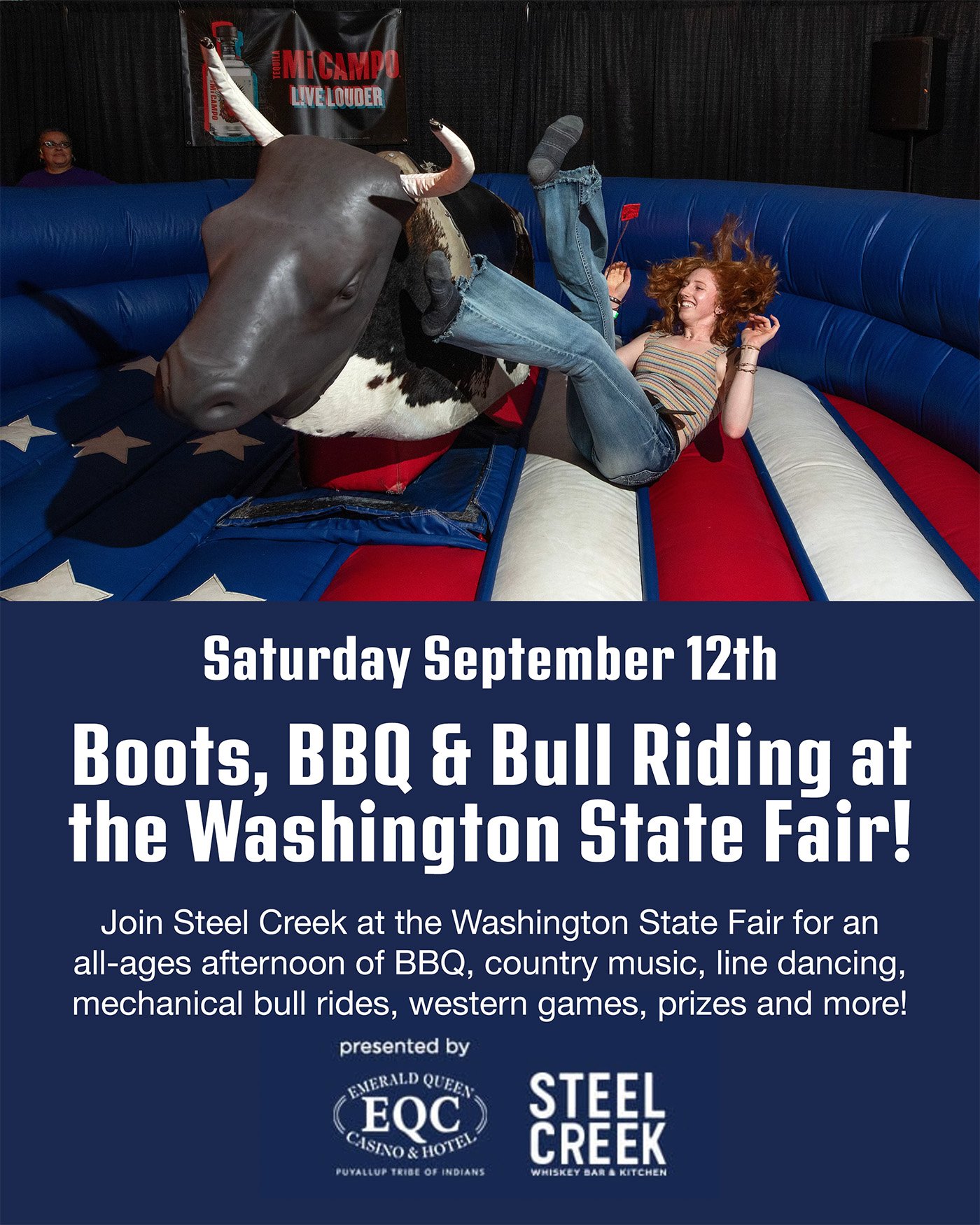 🤠 STEEL CREEK IS HEADING TO THE FAIR!

We&rsquo;ve partnered with the Washington State Fair to bring a little Steel Creek to the Rodeo Party &mdash; and we want YOU to come party with us!

Join us from 3&ndash;6 PM in the Expo Hall for an afternoon 