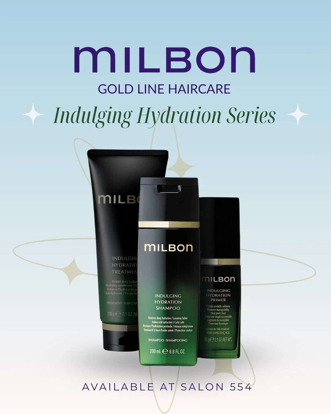 Experience hydration elevated with the Milbon Gold Indulging Hydration line&mdash;from shampoo to in-salon treatment&mdash;designed to transform thirsty, dull hair into rich, luxuriously soft strands. ✨

Elevate your routine with salon-quality hydrat