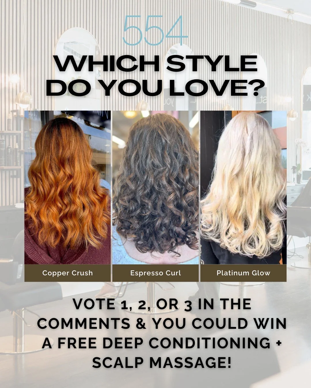 VOTE NOW IN COMMENTS! ⏰
We&rsquo;ve created 3 stunning fall looks and YOU get to pick the favorite! 🍂

💇&zwj;♀️ Comment 1, 2, or 3 below to vote for your favorite fall hair vibe.

🎁 Everyone who votes is entered to WIN a FREE Deep Conditioning Tre
