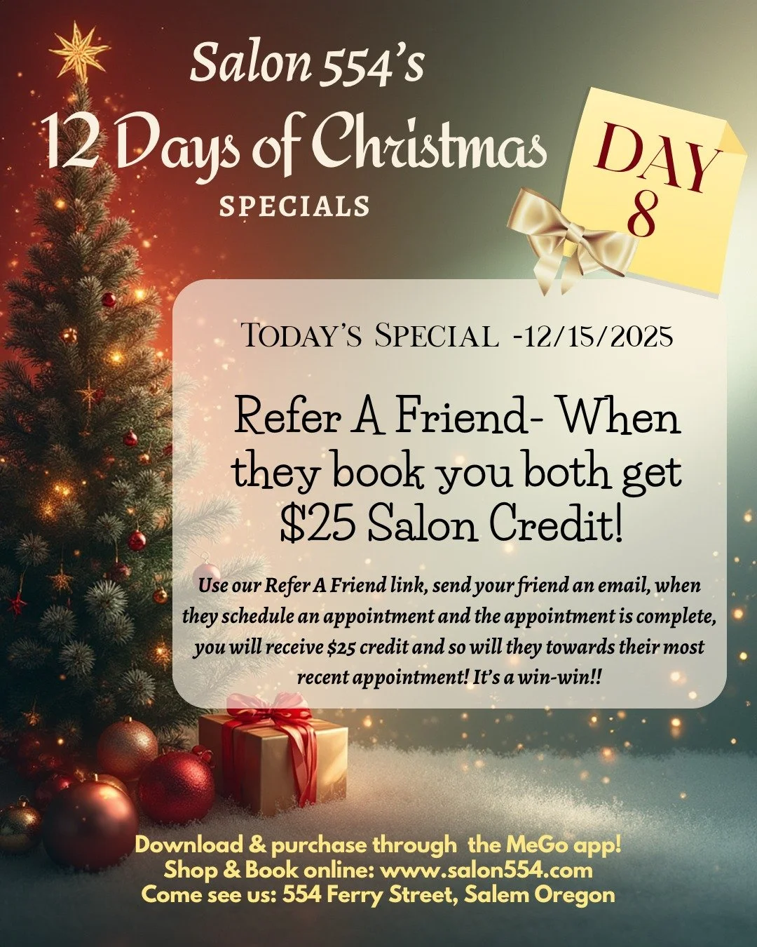 ✨ DAY 8 = Bestie Bonus!
Grab your bestie, today&rsquo;s special rewards BOTH of you 👀💛!! Check the link in our Bio for the Refer a friend promo or see the full details in the app!

➡️ Download the MeGo app and tap the bell for today&rsquo;s offer.
