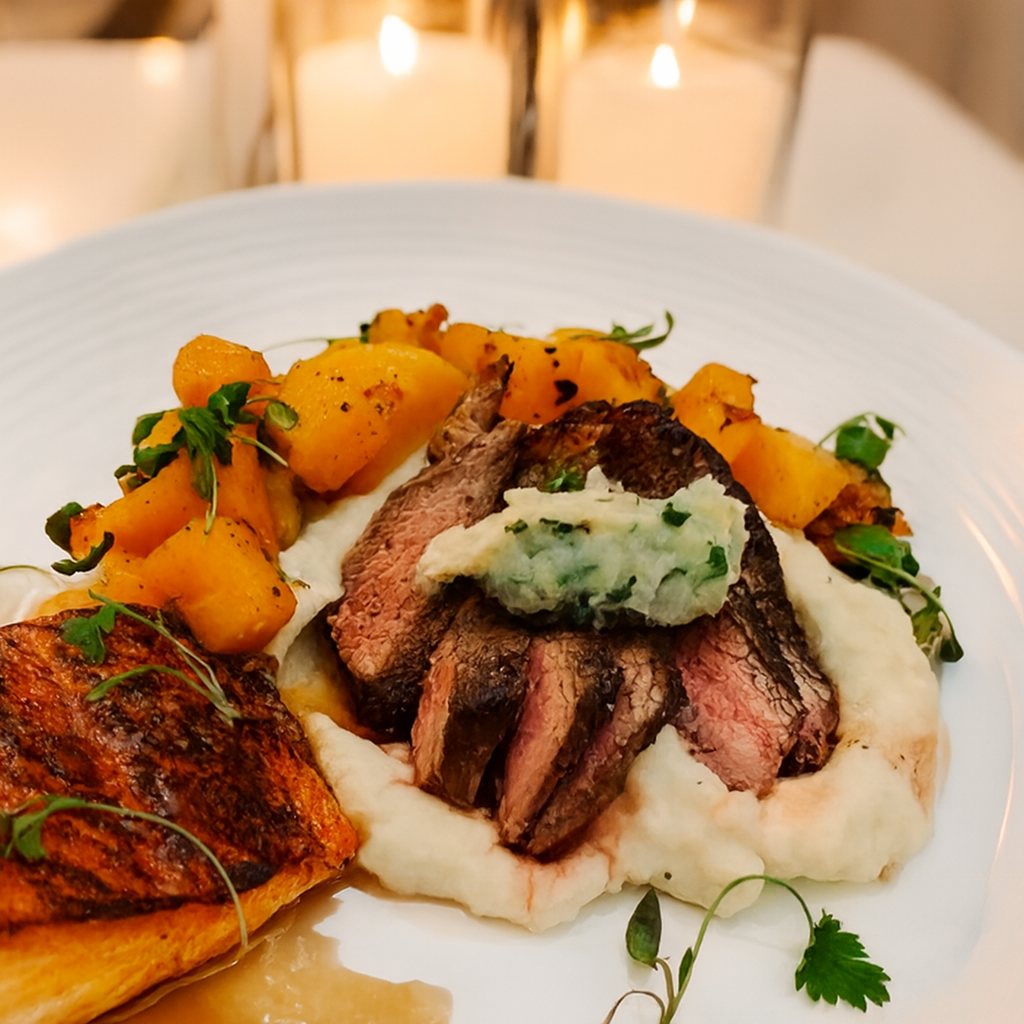 Autumn seasonal harvest entree