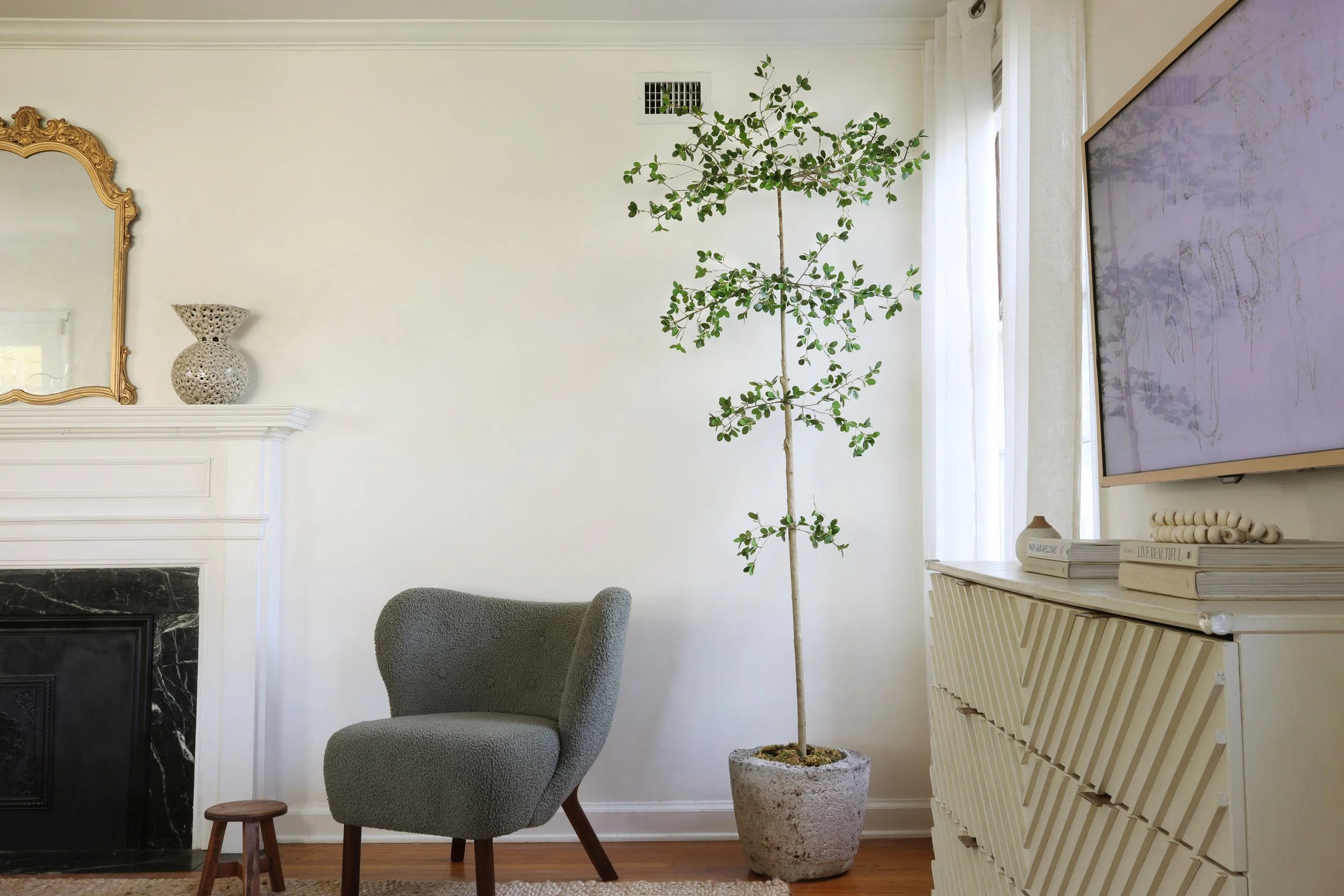 DIY FAUX SHADY LADY BLACK OLIVE TREE USING REAL BRANCHES
