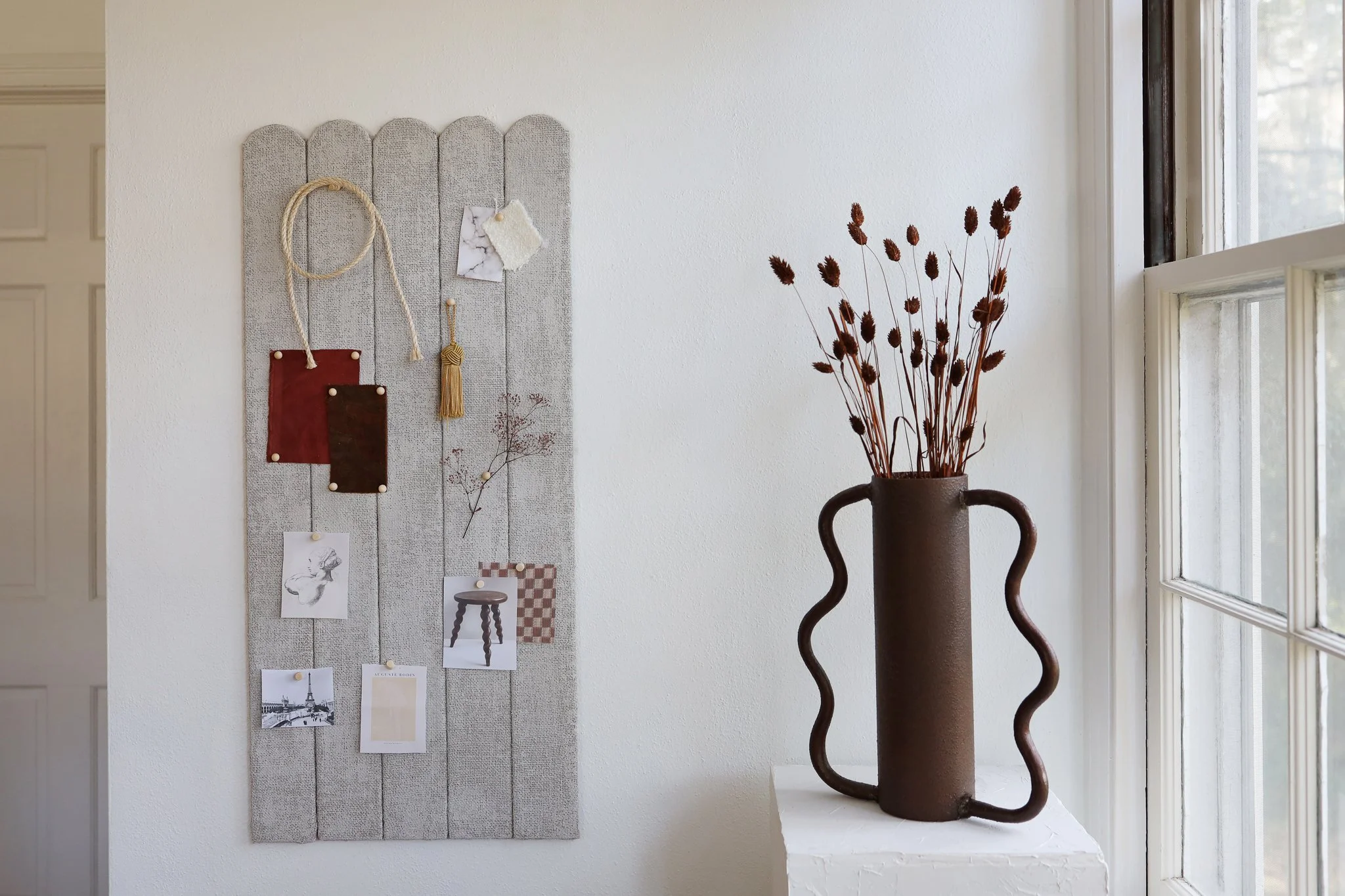 THIS DIY PANELED PINBOARD WAS INSPIRED BY ATHENA CALDERONE