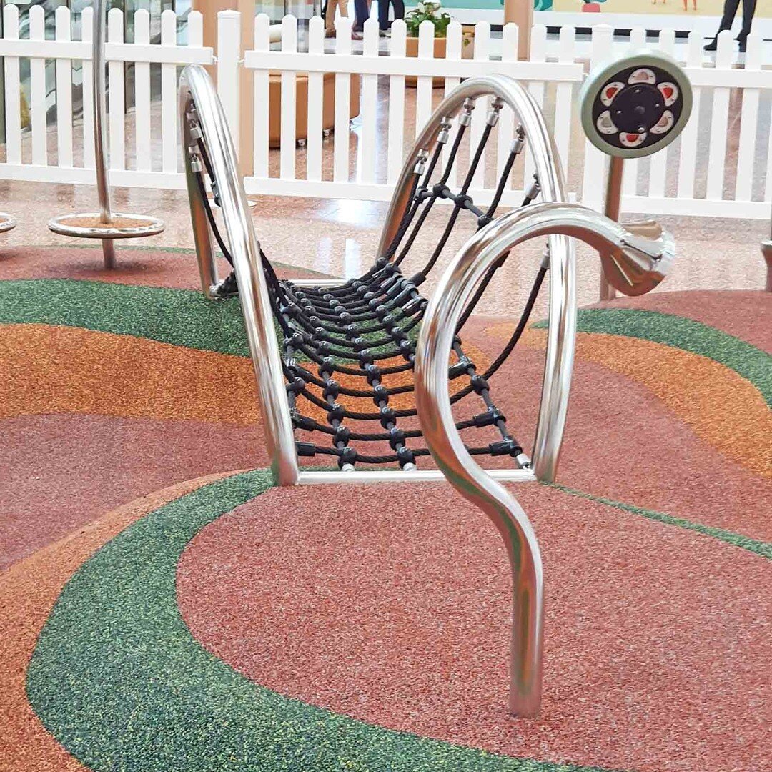 Working with @theplayworks we were able to add a pretty cool, futuristic touch to this playground with these stainless steel features  at 📍 Logan Hyperdome!