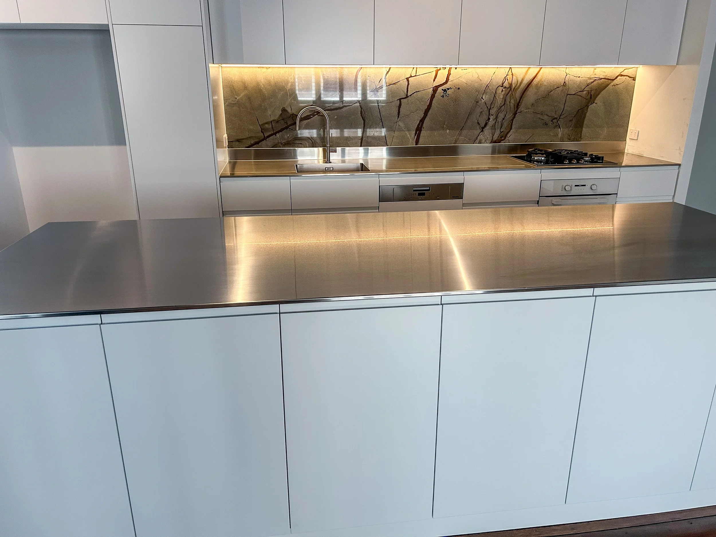 Stainless Steel Island Bench - 15mm Thin Profile