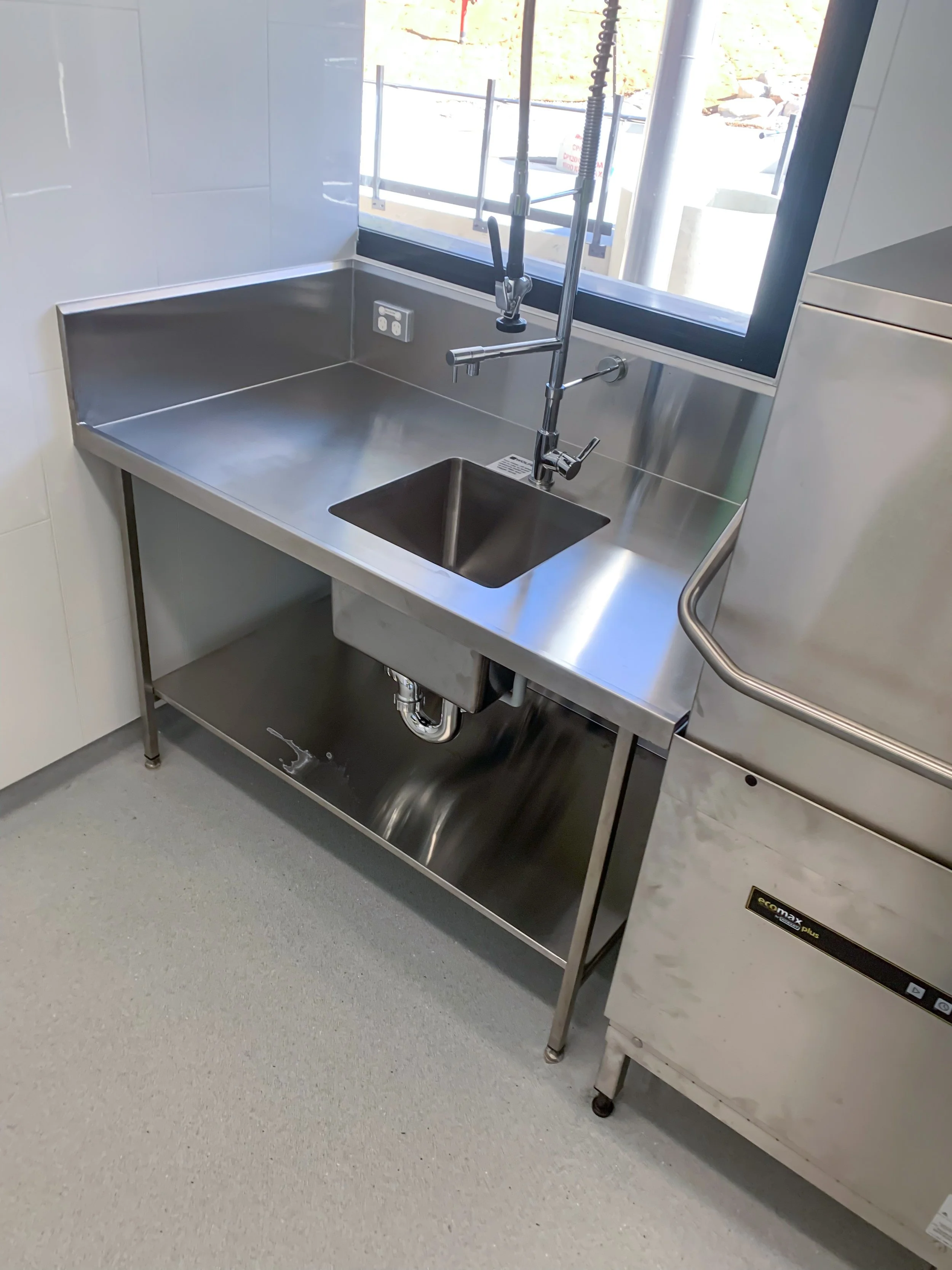 Stainless Steel Commercial Washup Benchtop