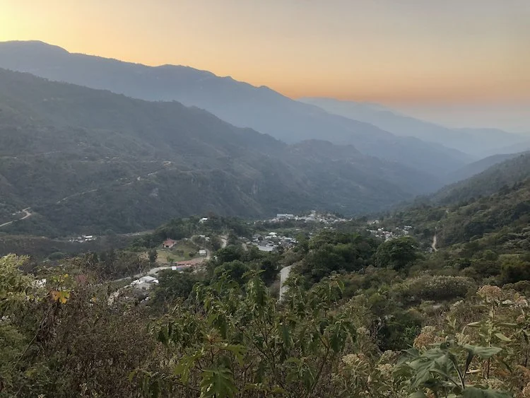 View onto Santiago Nuyoó, Mexico