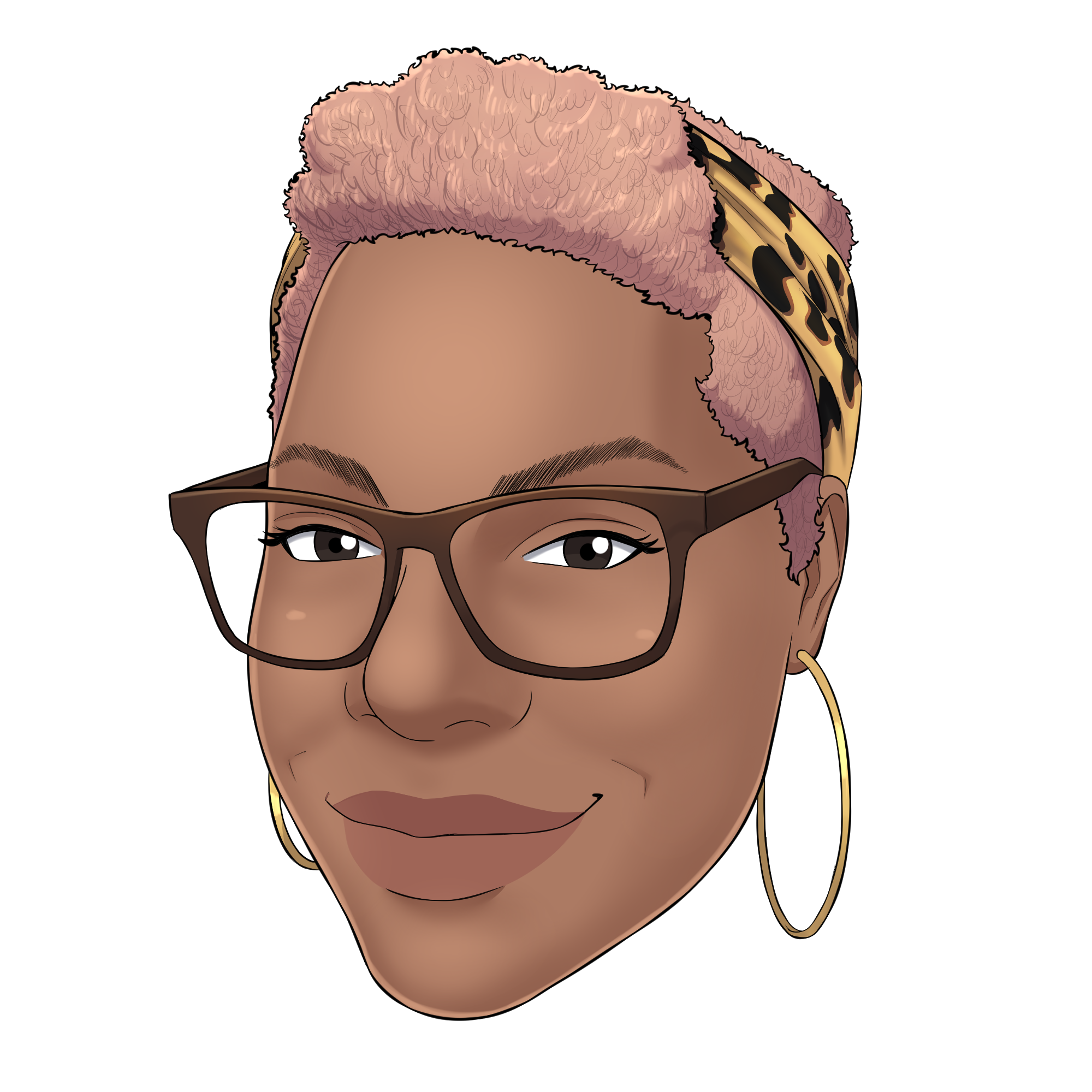 Kelis Rowe headshot illustration