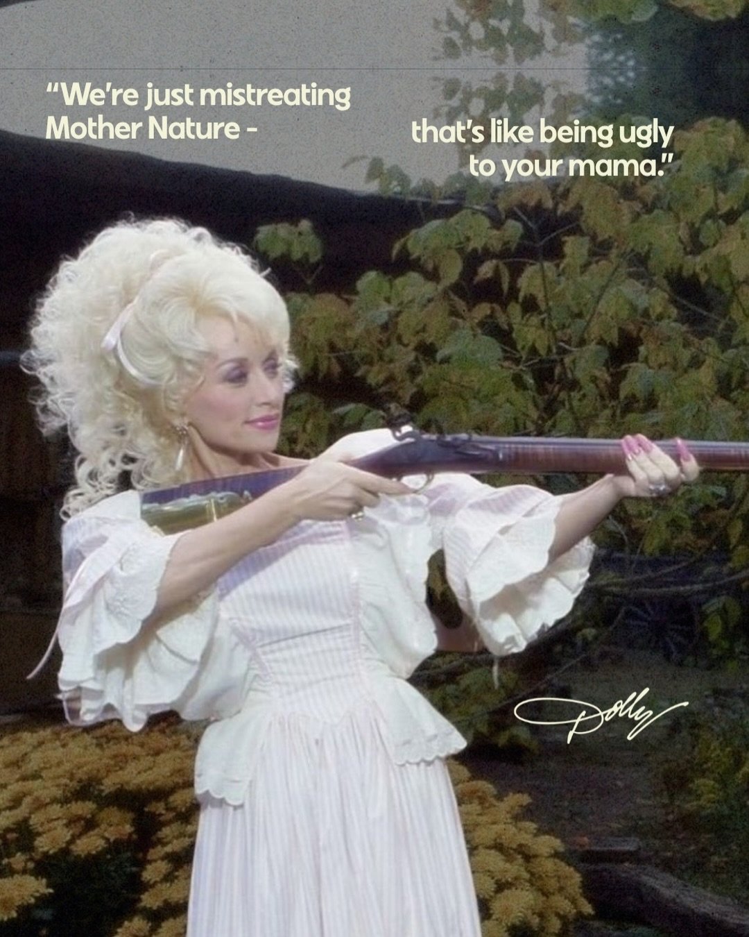 Oh Dolly. 

Our Backwoods Barbie, our Smoky Mountain Songbird, we have been so grateful for the attention you&rsquo;ve brought our little corner of the country. We&rsquo;ve found ourselves snorkeling in the rivers around your childhood home and have 