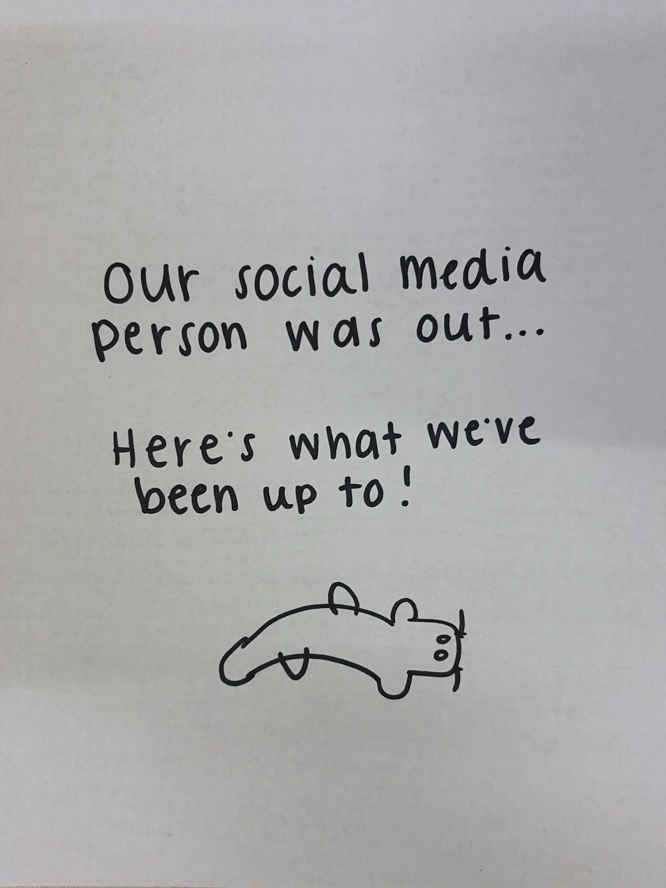 sorry for the silence! our social person has been out for a boo-boo (fractured sternum), you should be getting replies to any social media related emails soon. in the meantime, here&rsquo;s what life at CF looked like! 

scroll to the end for a surpr
