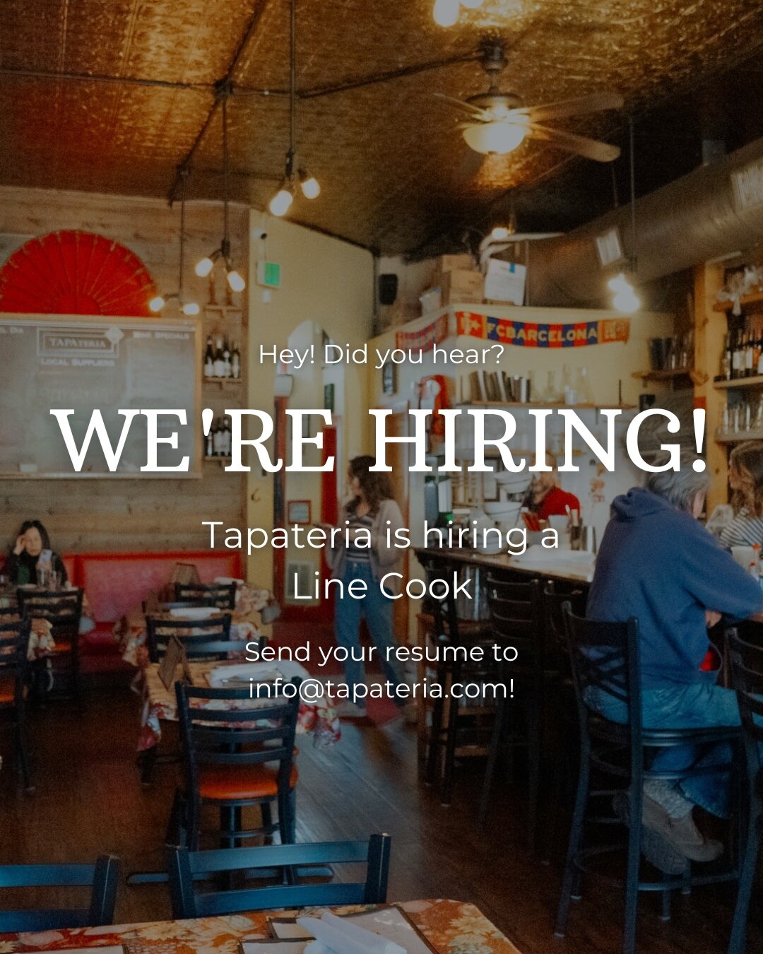 Are you a motivated professional who is excited about Spanish food and culture? Do you want to work in a fun, dynamic environment with others who are just as passionate as you? If this sounds like you, we invite you to apply for a Line Cook position 