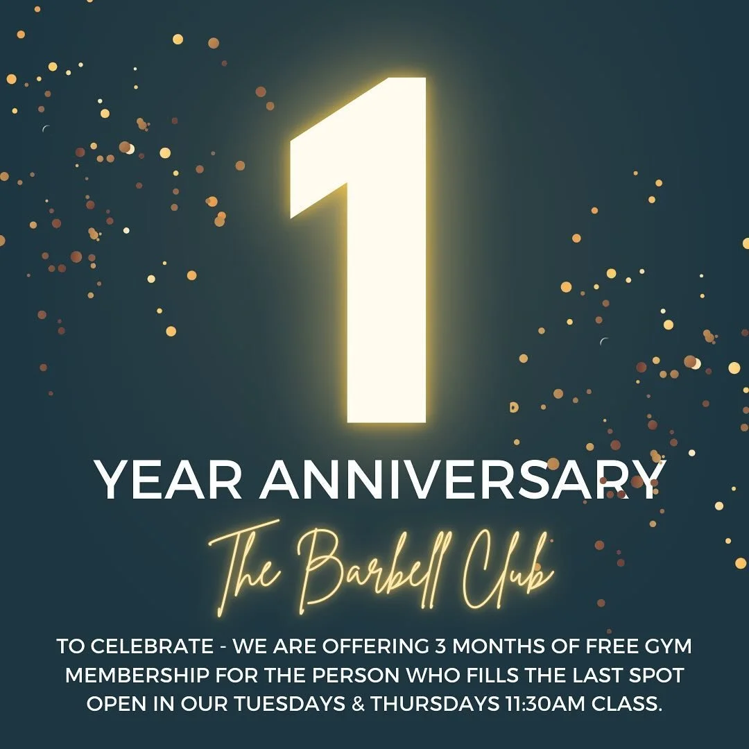Today marks the 1-year anniversary of @thebarbellclub.abq at @ironsoulgym, and we couldn&rsquo;t be more grateful for the incredible community we&rsquo;ve built together. To celebrate this, we&rsquo;ve got an offer for you!

We have ONE last open spo