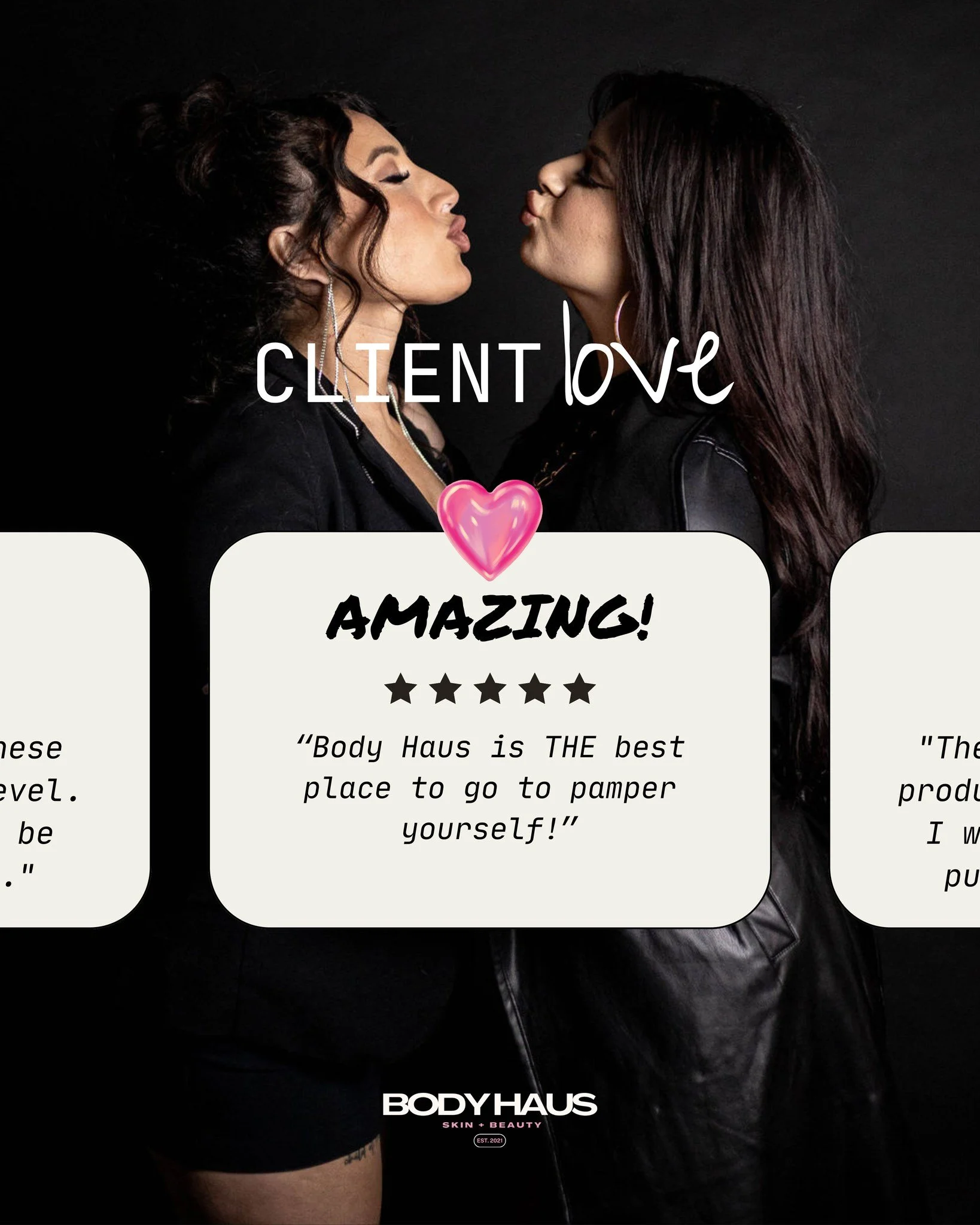 We’re blushing over all of this client love 🤗
When you share your experience on Google, it helps others choose Body Haus for their beauty needs!
Leave us a review: https://share.google/5lEM3wzq6hFHHBW1V