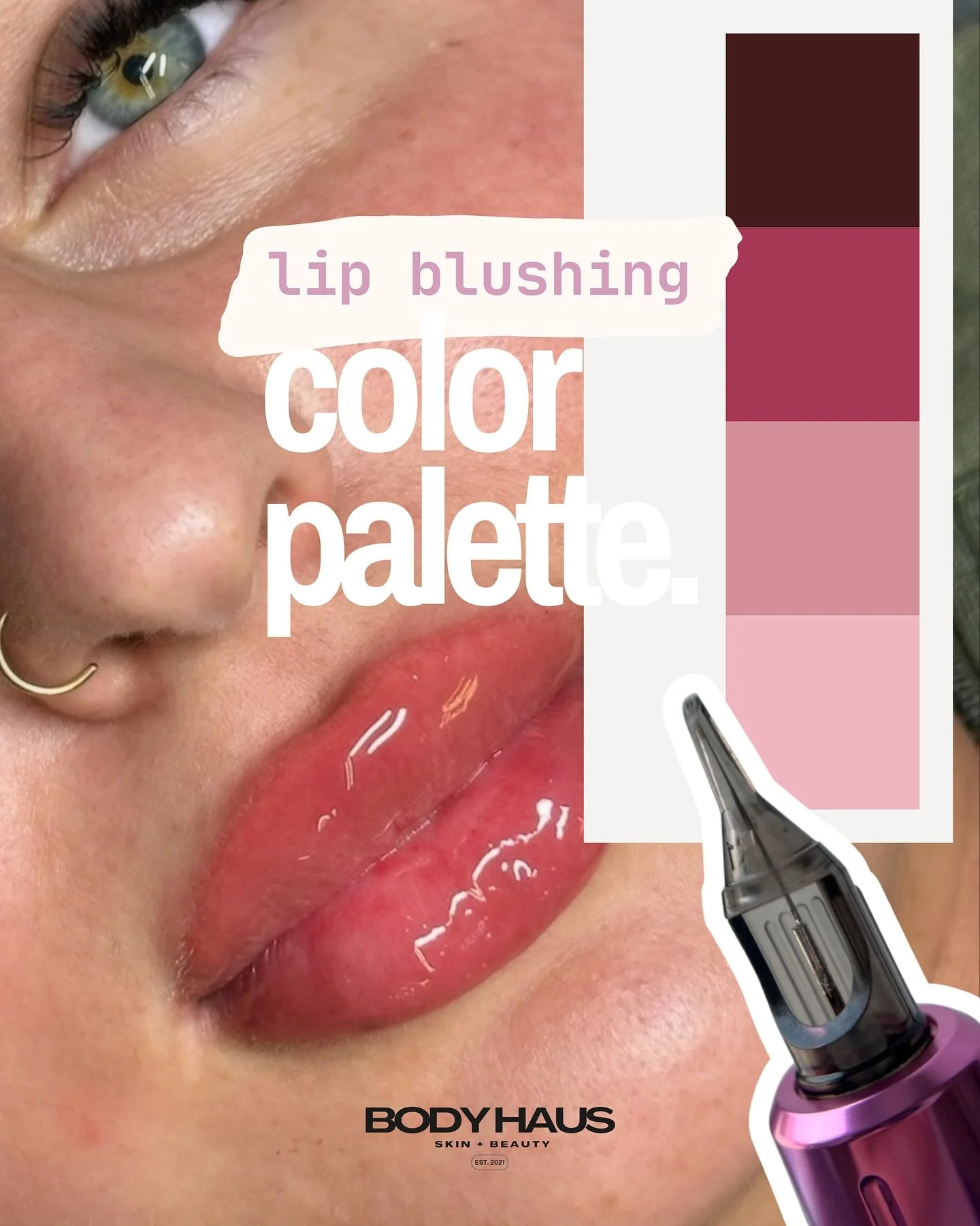 Which shade are you vibing with?! Pick 2-3 of your faves & we’ll help you choose which is best for you at your consult/appointment 💋
Lip blushing is a customizable treatment made to enhance the natural color, shape, and definition of your