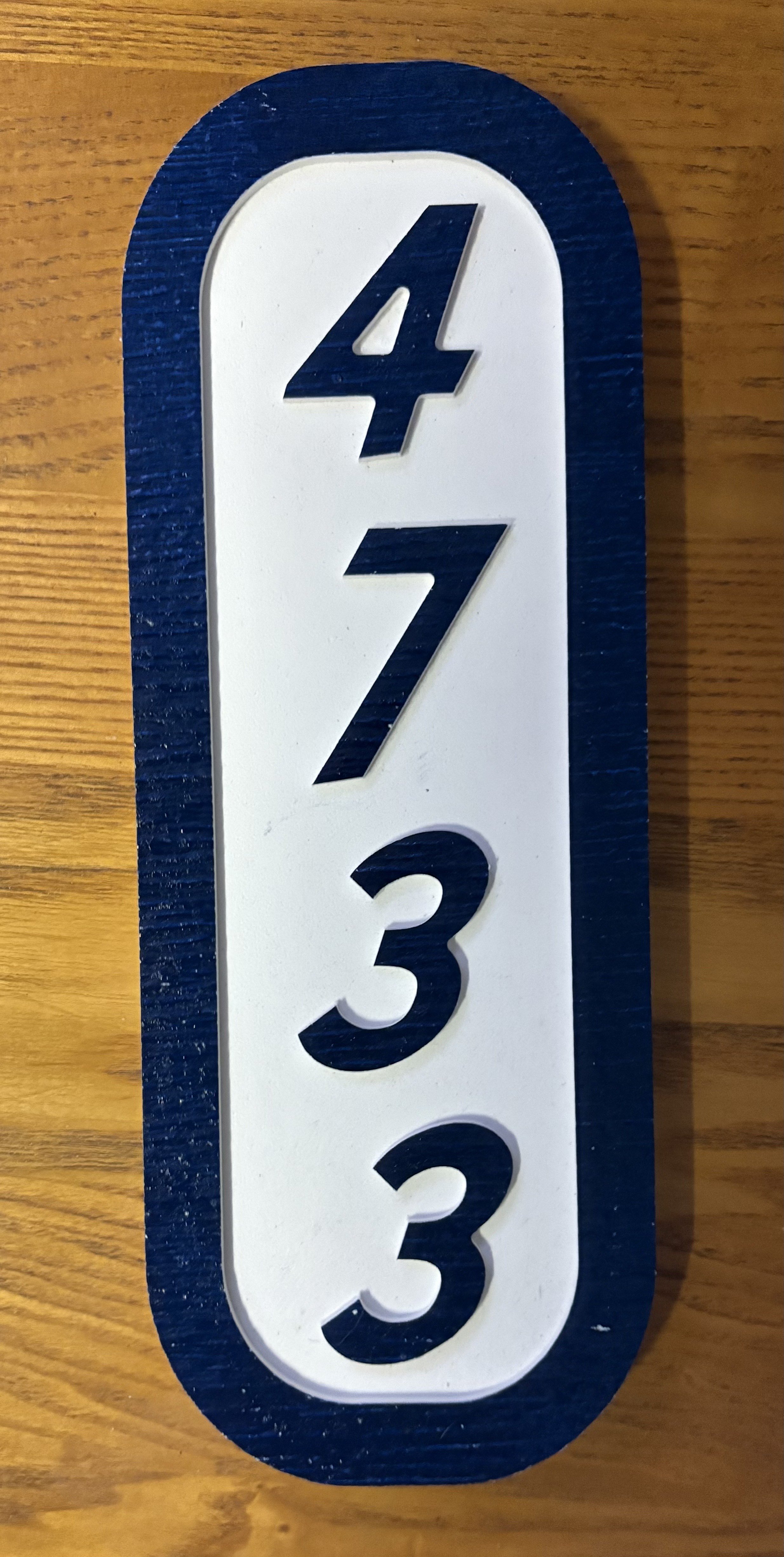 Civic Address sign - Vertical
