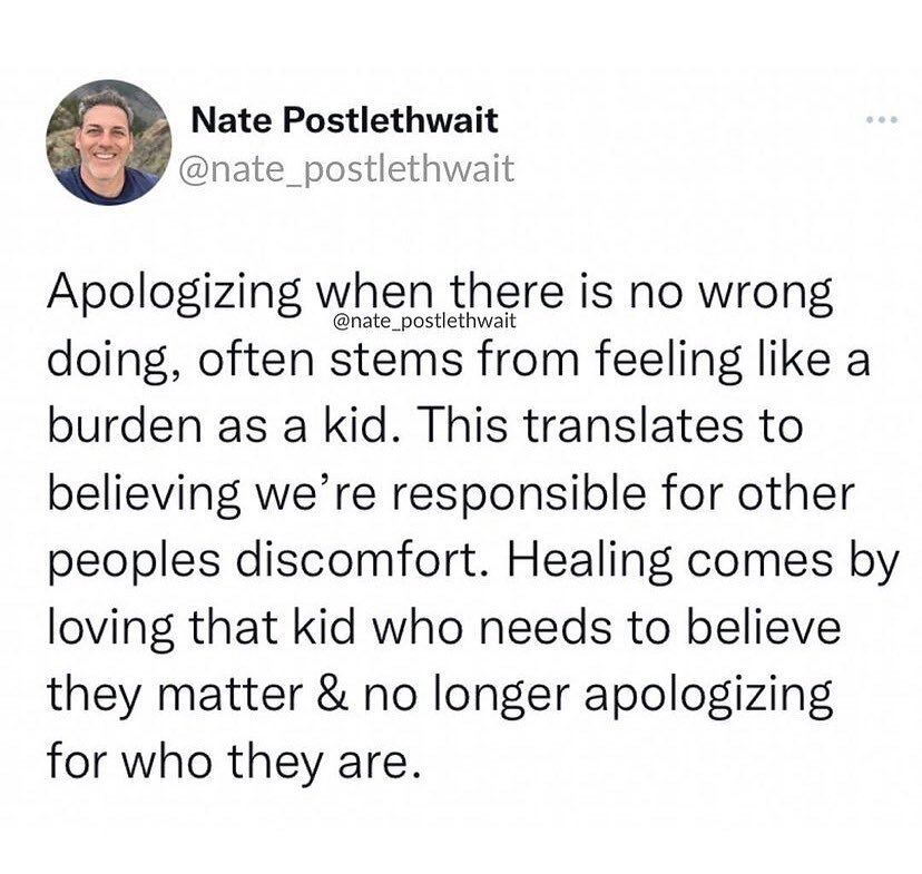 Healing your inner child through compassion and validating their experience is the first step to celebrating WHO you are and learning to prioritize your own needs. 

Thank you, @nate_postlethwait