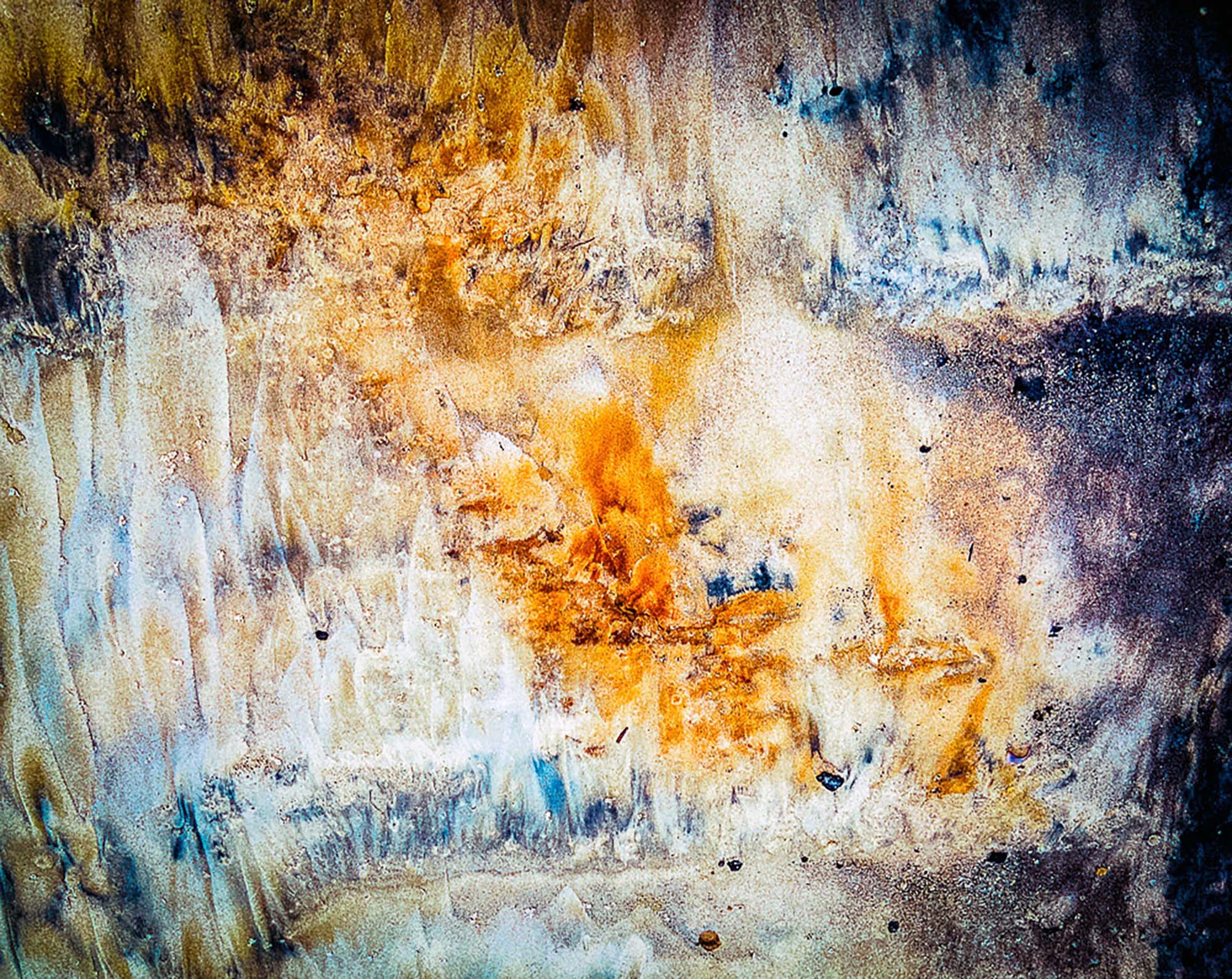 Abstract fine art photography abstract patterns in sand blue orange Andia Cally .jpg