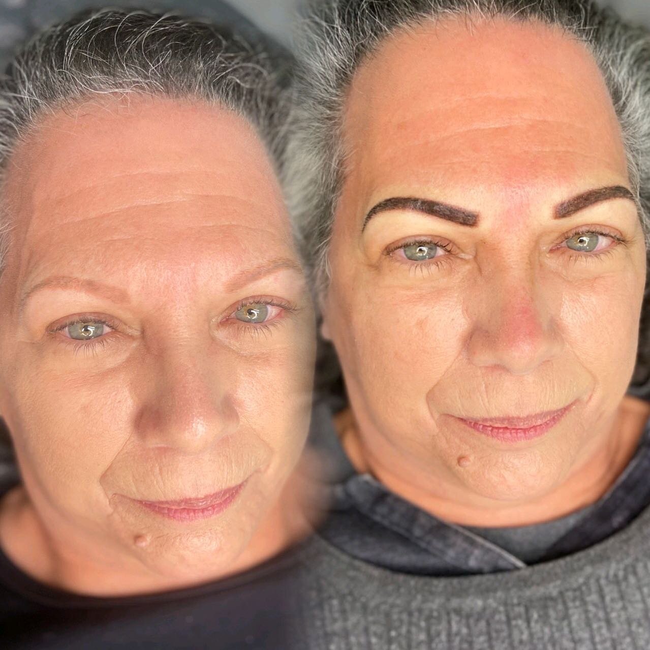 Powder Brow Cover Up from previous work done years ago (not done by me). They will fade to a lighter softer look. 

Dm,Text, Email, or Call the Contact Number in my Bio for More Details, or Book your Free Consultation Appointment Today by Clicking on