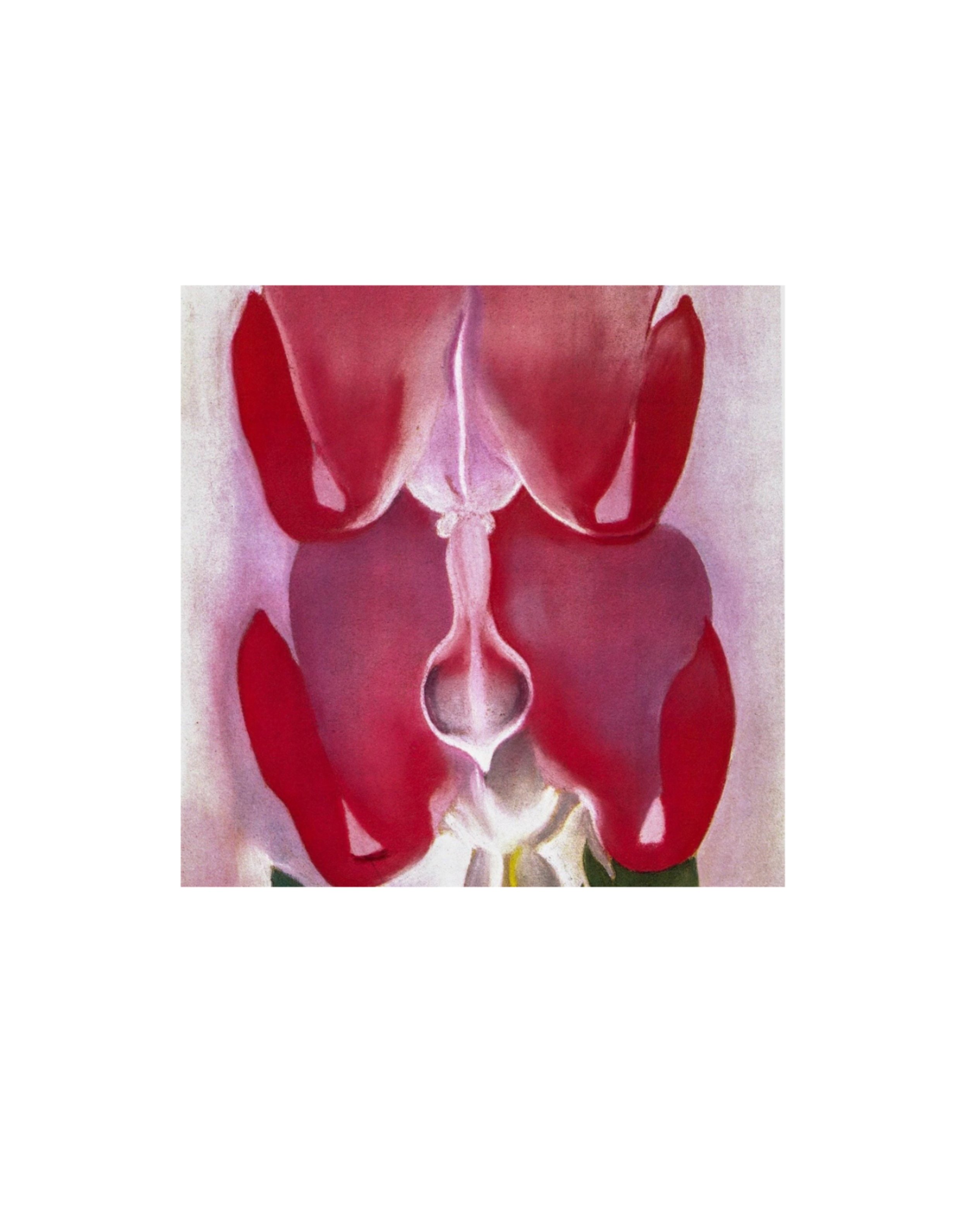 Georgia O’Keeffe Red ~4”-5” (*If desired size is larger please book 2 back to back time slots on the same day)