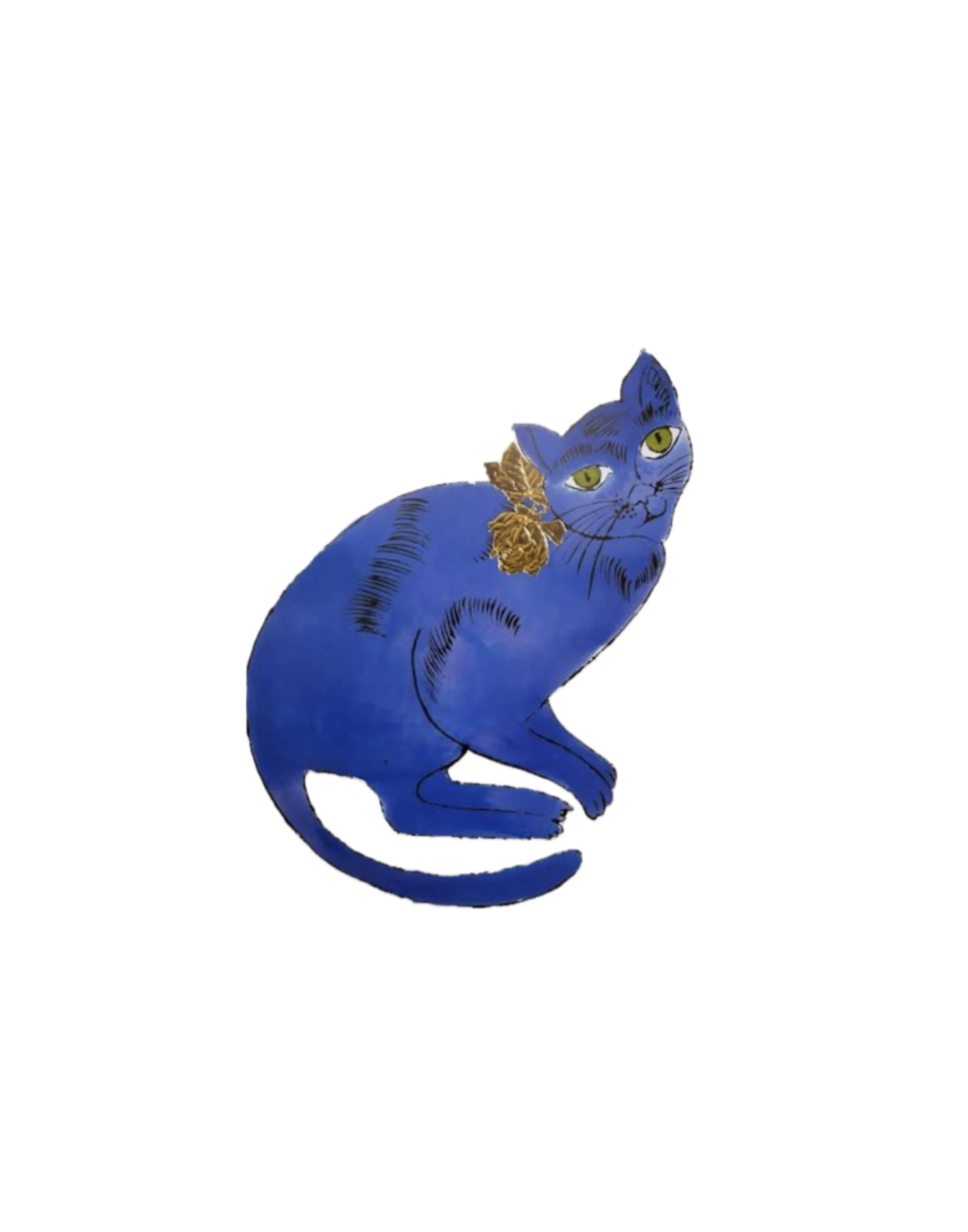 Deep Blue Warhol Cat