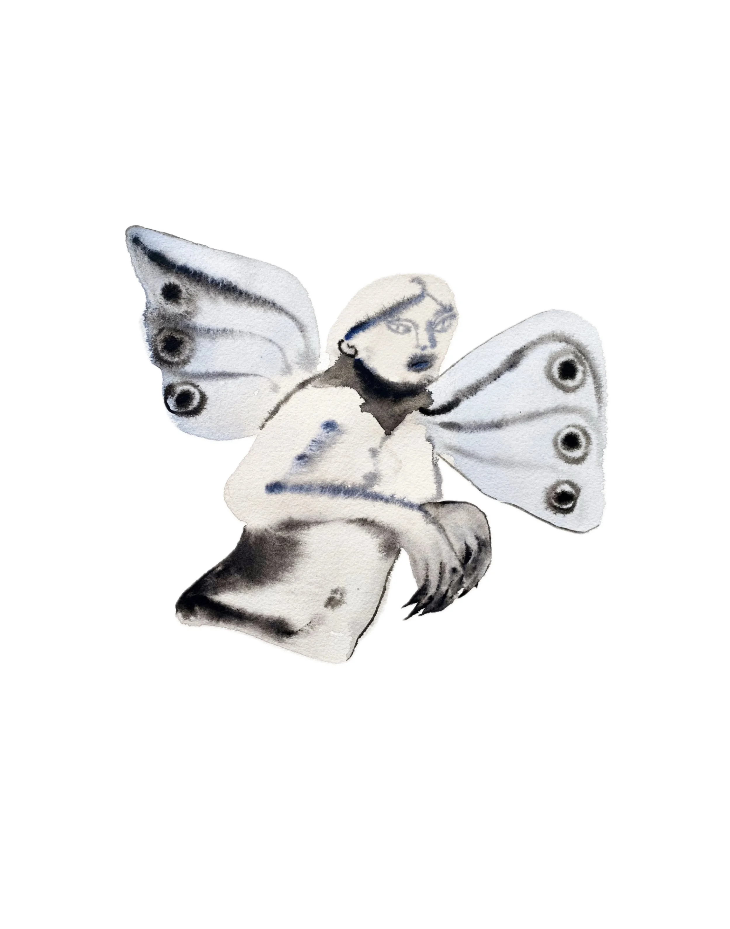 Watercolor Winged One ~ Min 4-5” in size