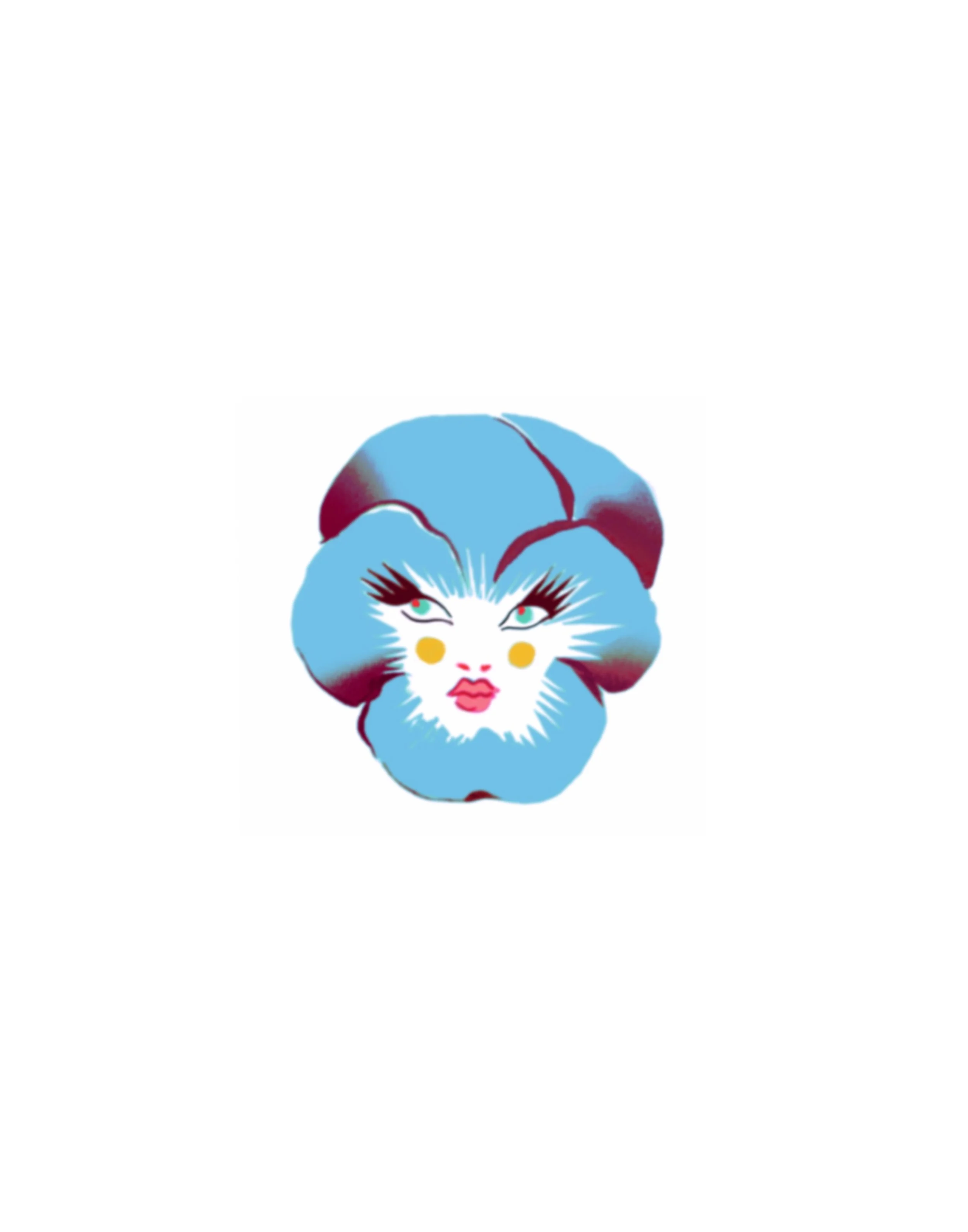Pansy Face Blue