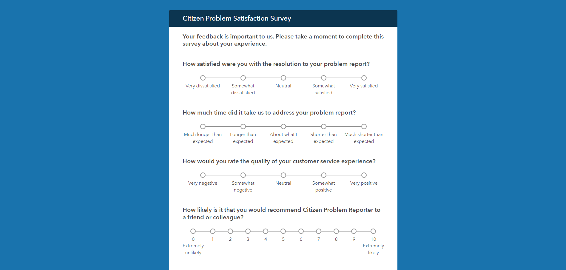survey screenshot