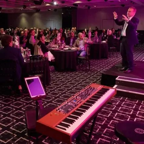 Velvet City Sound providing production and live music for a company party in Birmingham, AL